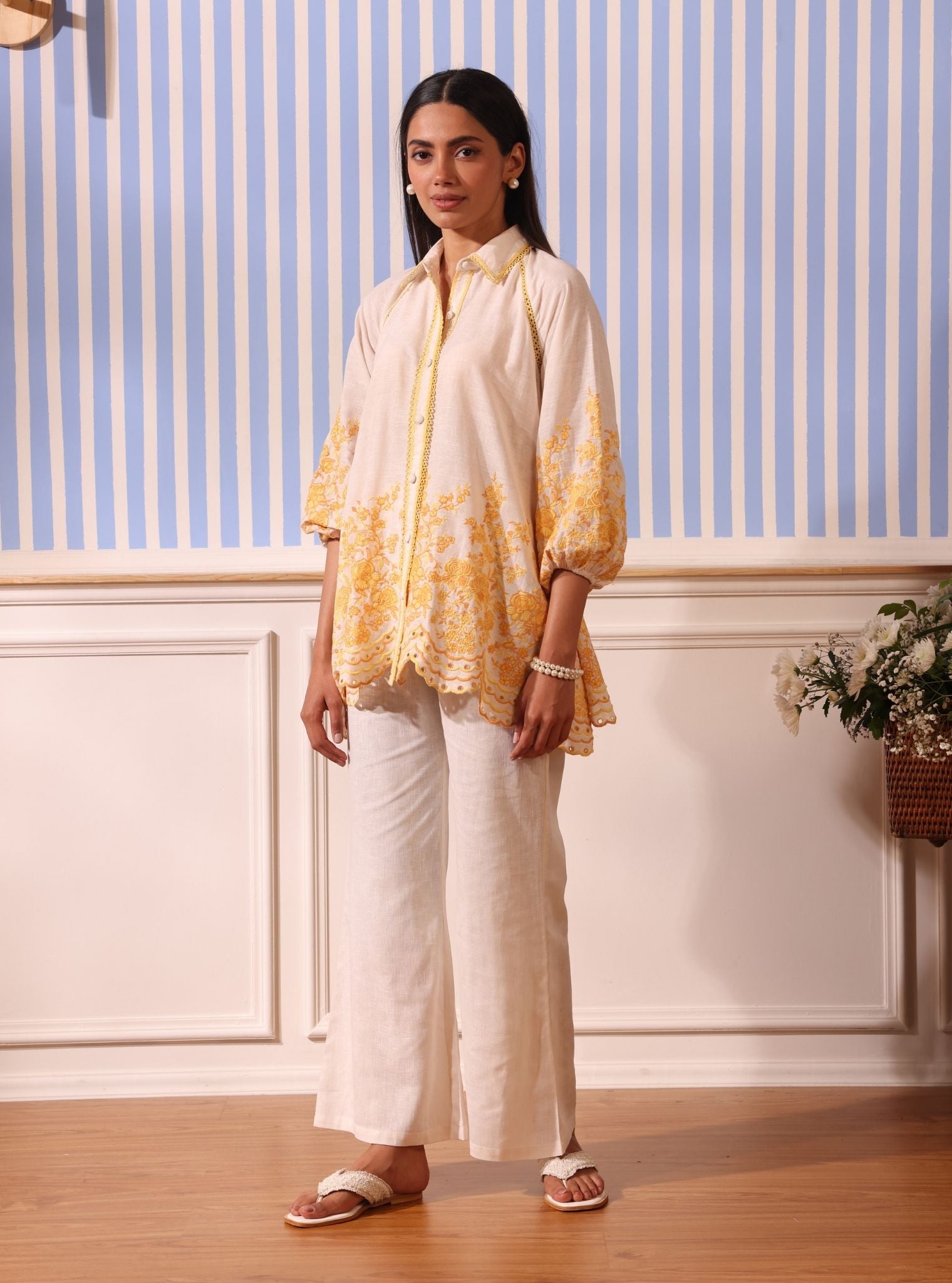 Paloma Linen Off White Shirt