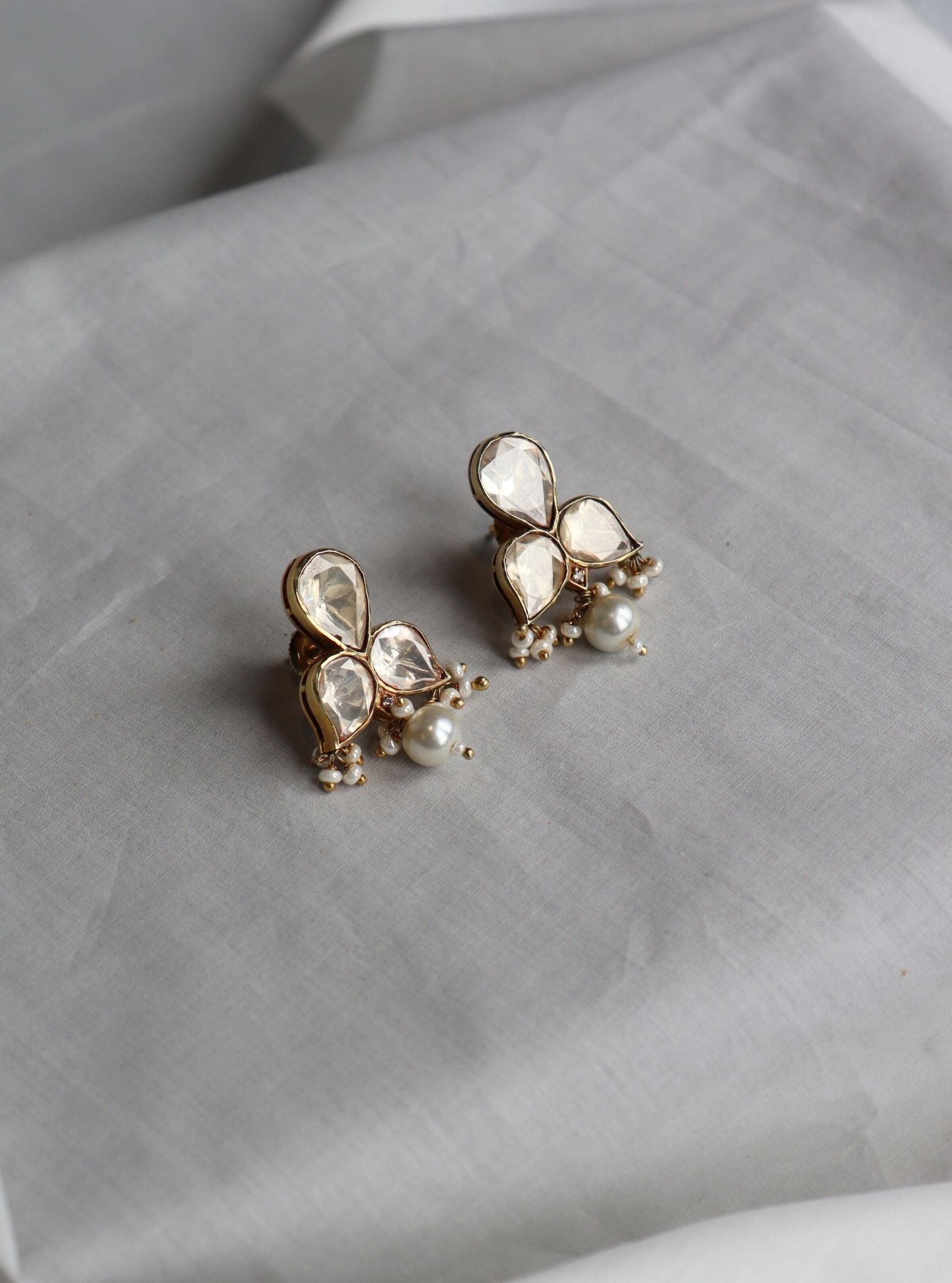 Drishti White Earring