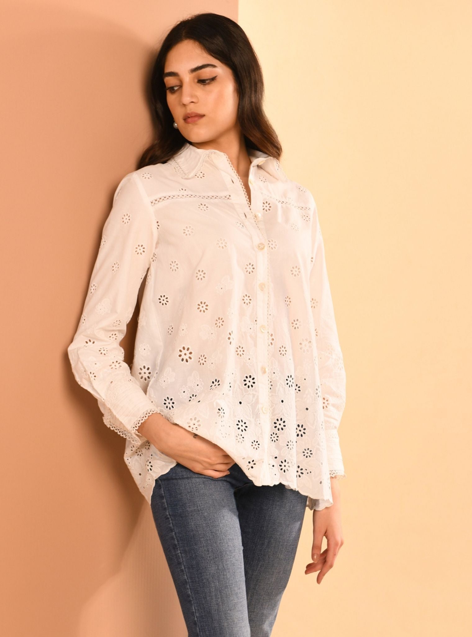 Mulmul Cotton Bea White Shirt