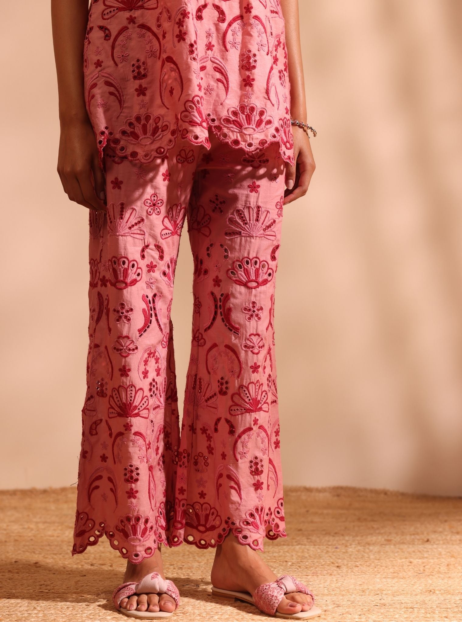 Shaya Cotton Salmon Pink Co-ord Set
