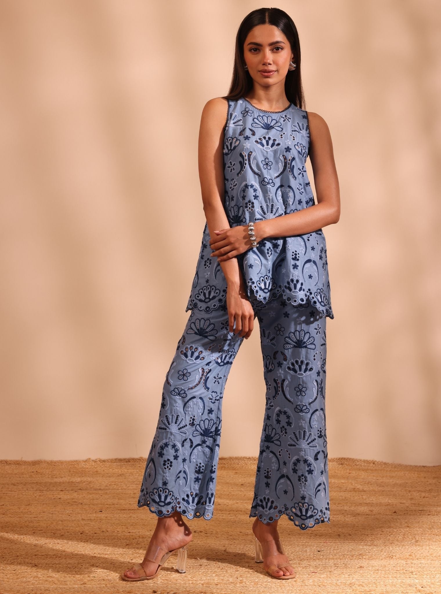 Shaya Cotton Blue Co-ord Set