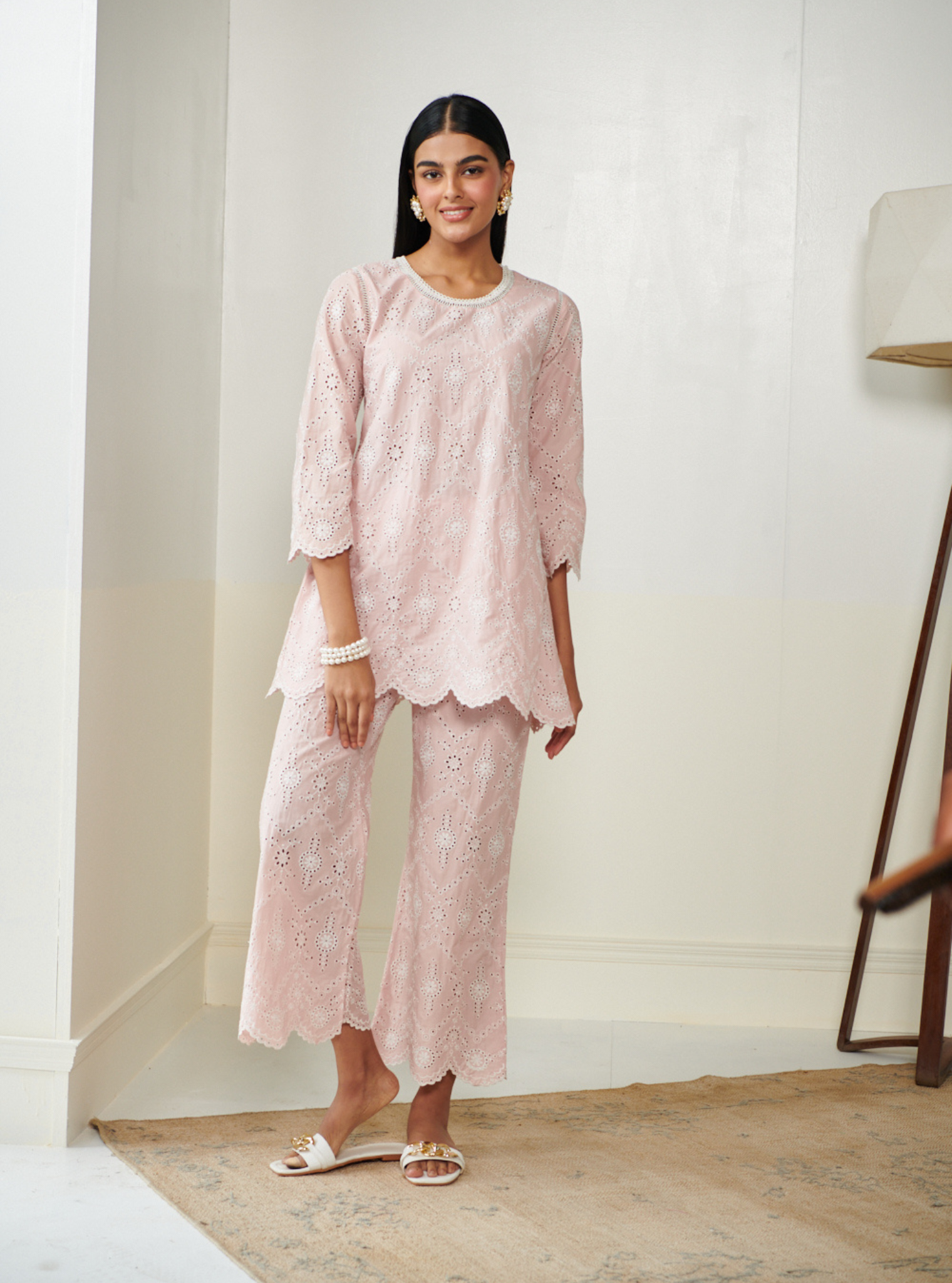 Evelyn Cotton Pink Co-ord Set