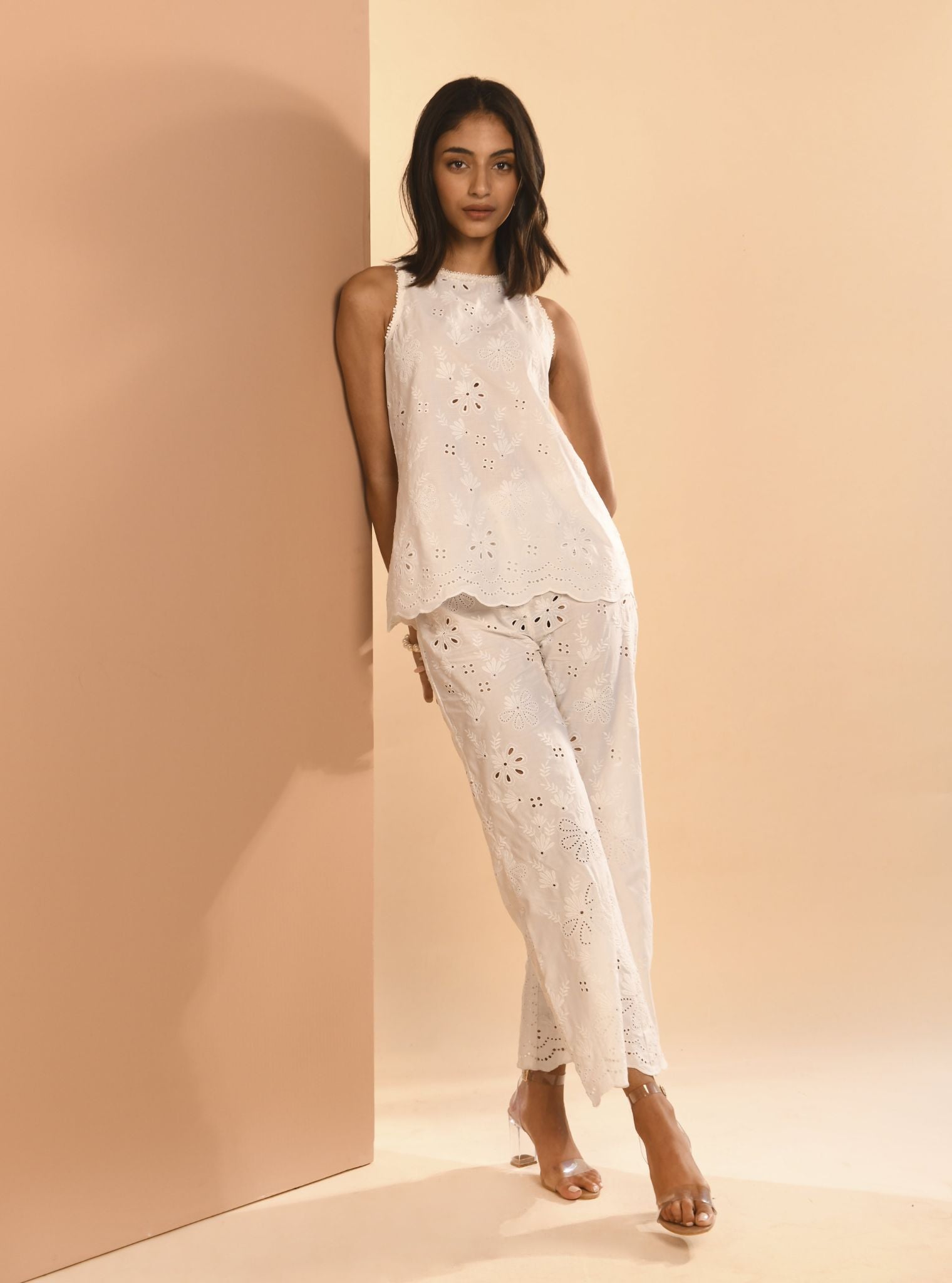 Neve Cotton White Co-ord Set