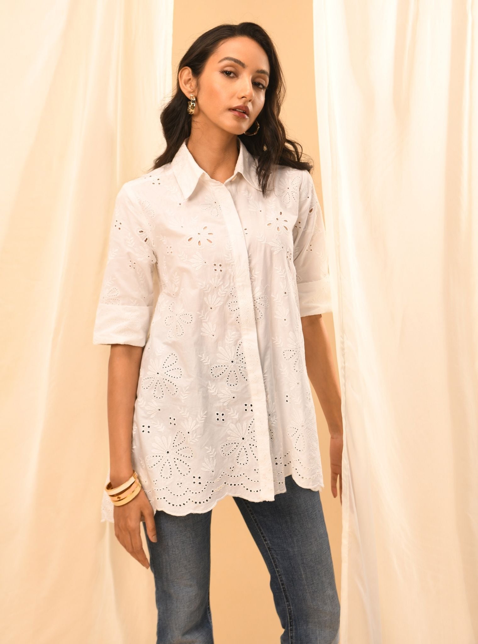 Mulmul Cotton Chiara White Shirt