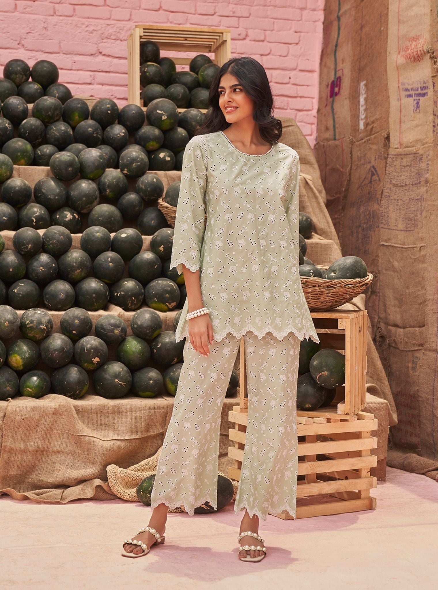 Hannah Cotton Green Co-ord Set