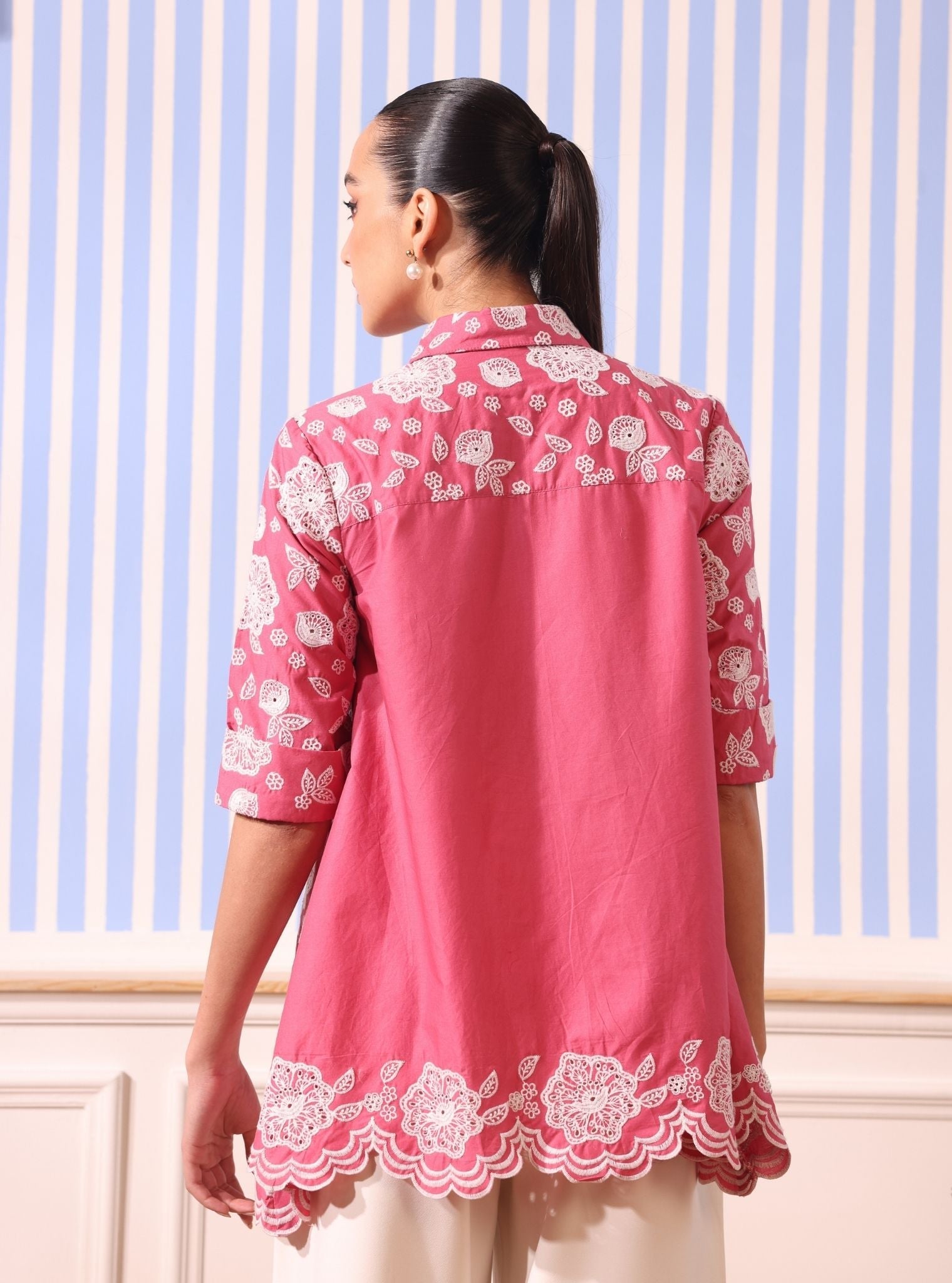 Soren Cotton Fuschia Shirt
