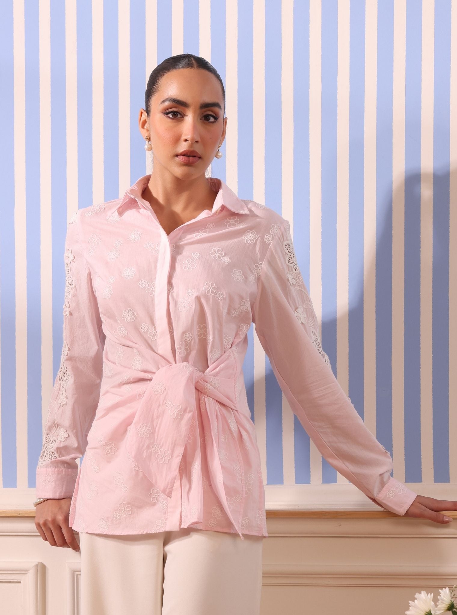 Otto Cotton Light Pink Shirt