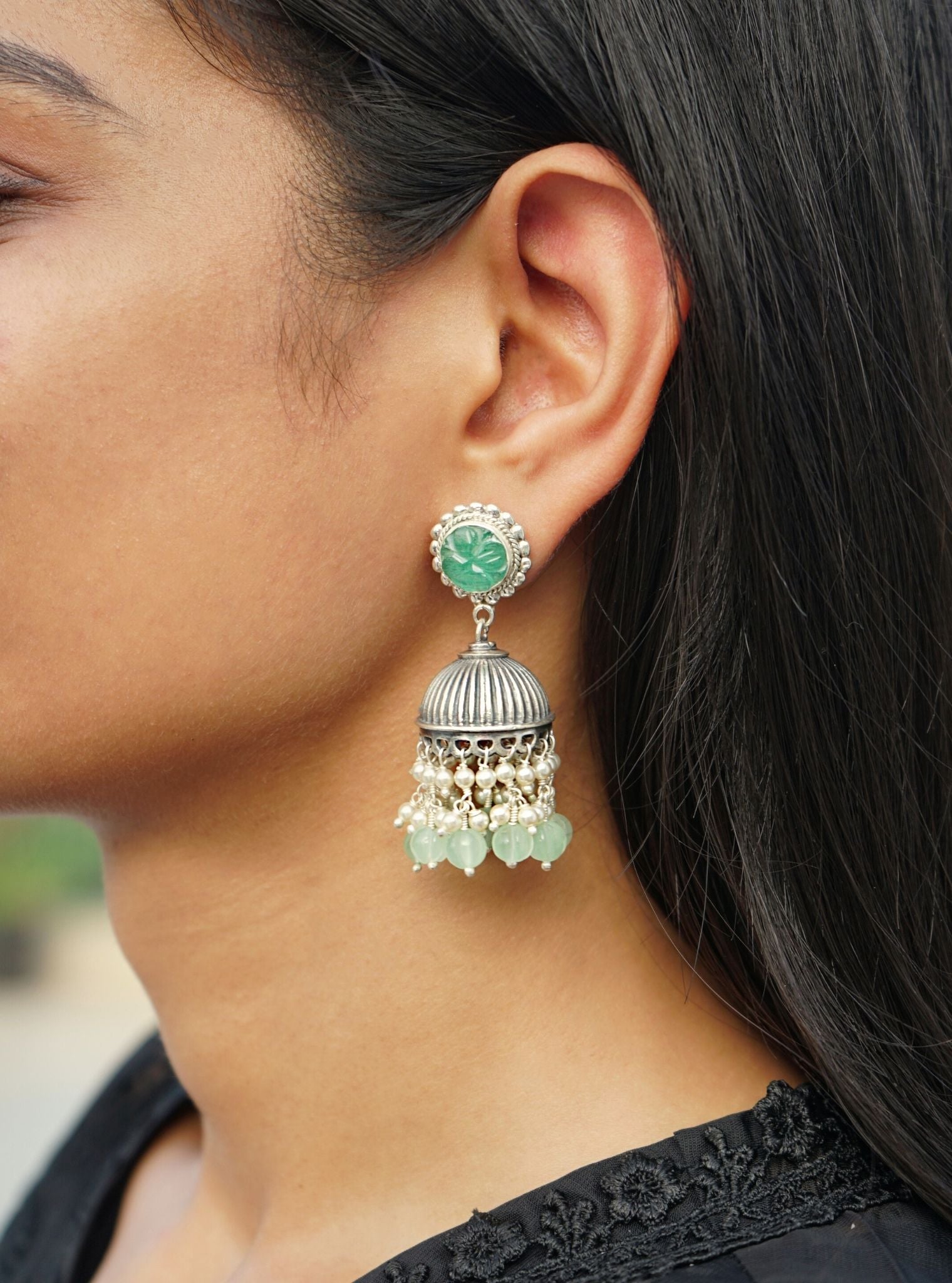 Jia Jhumka Green