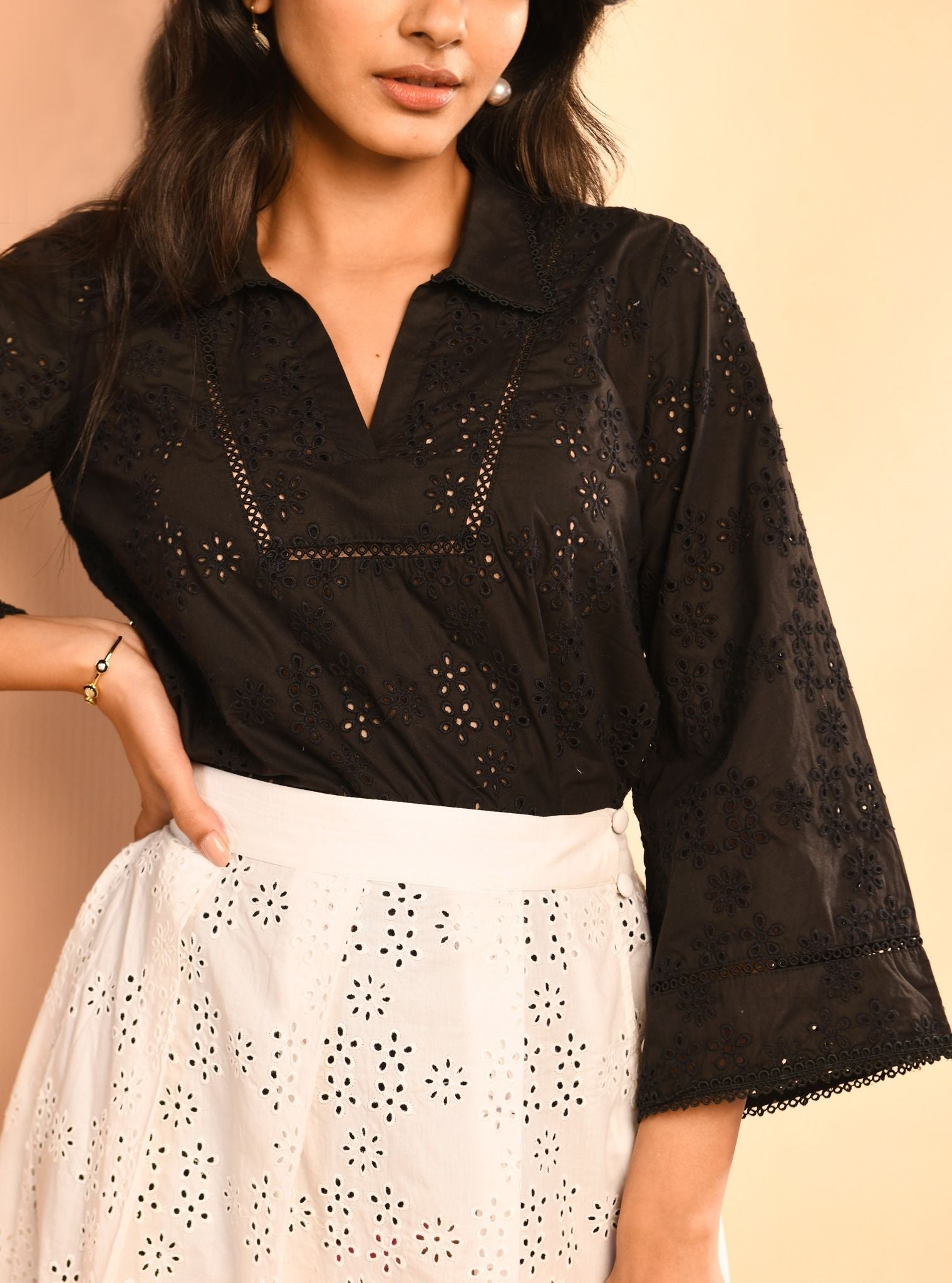 Ceil Cotton Black Co-ord Set