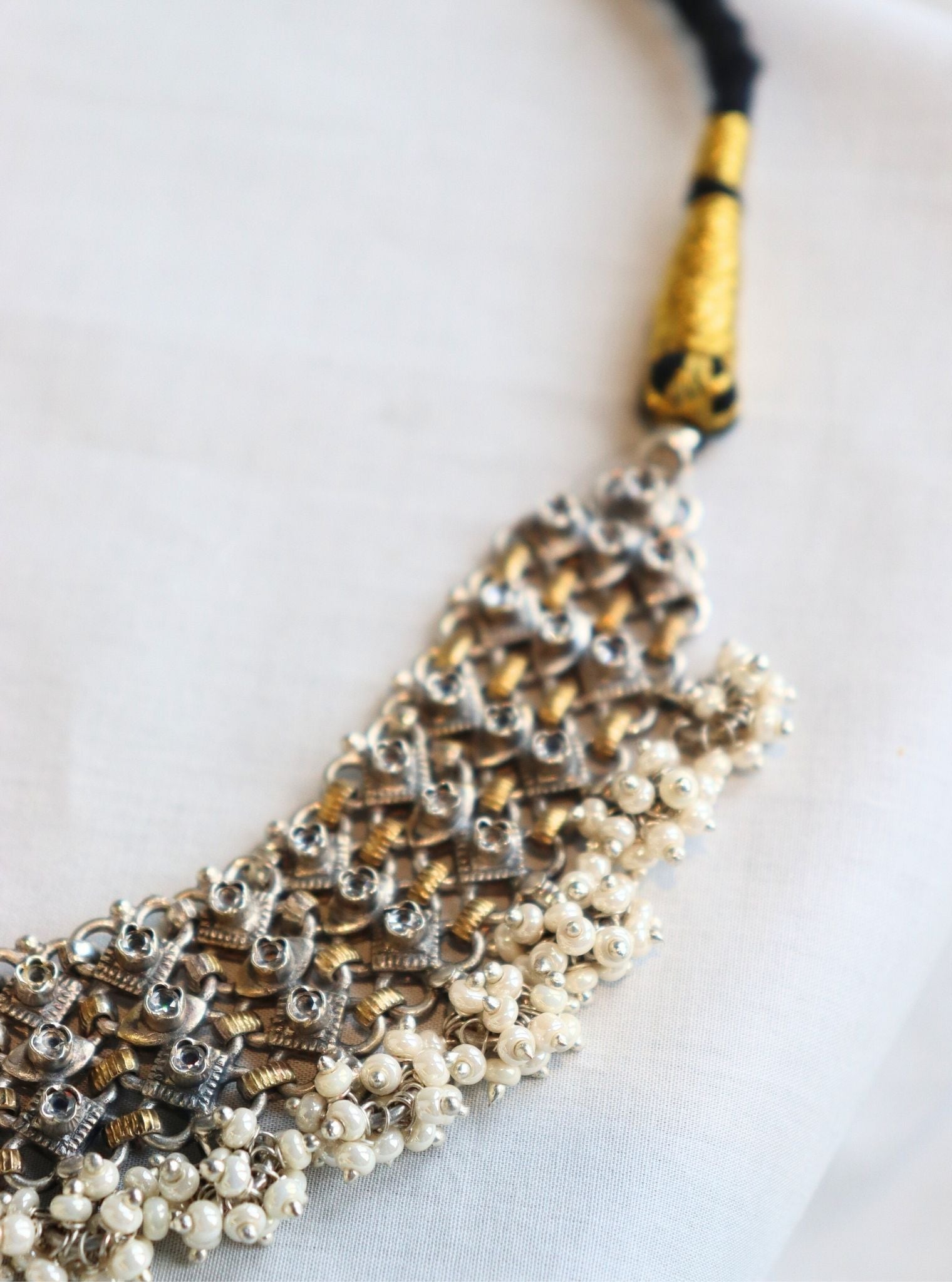 Pure Silver Aalok Necklace