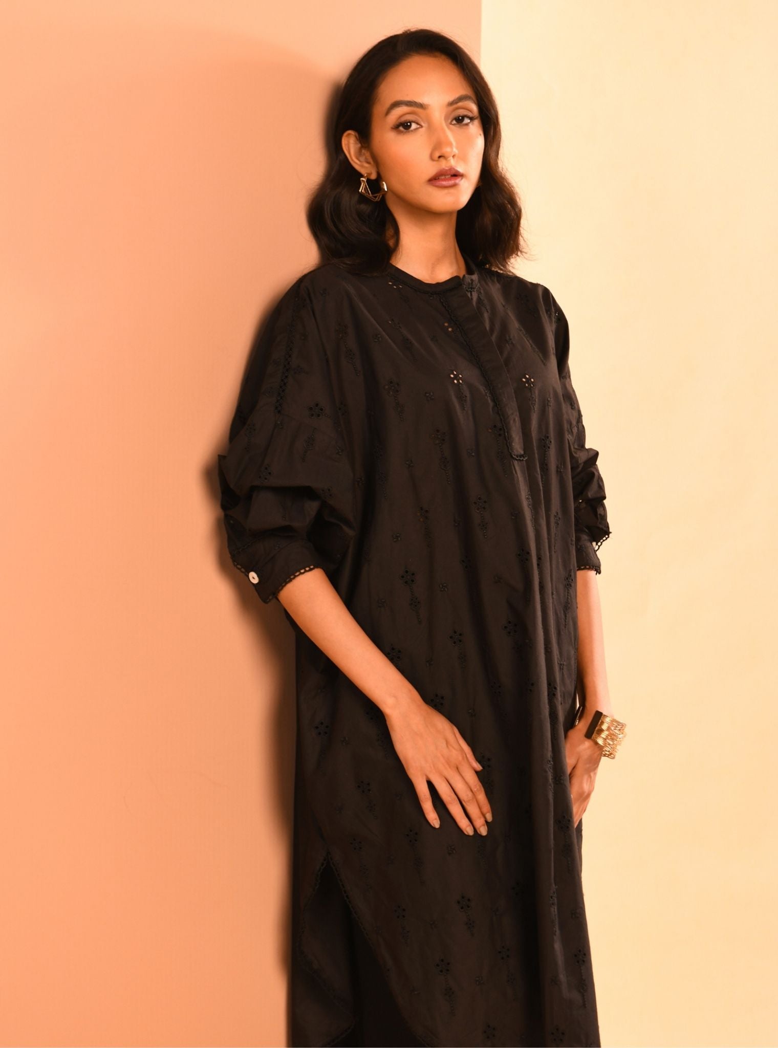 Oriana Cotton Black Co-ord Set
