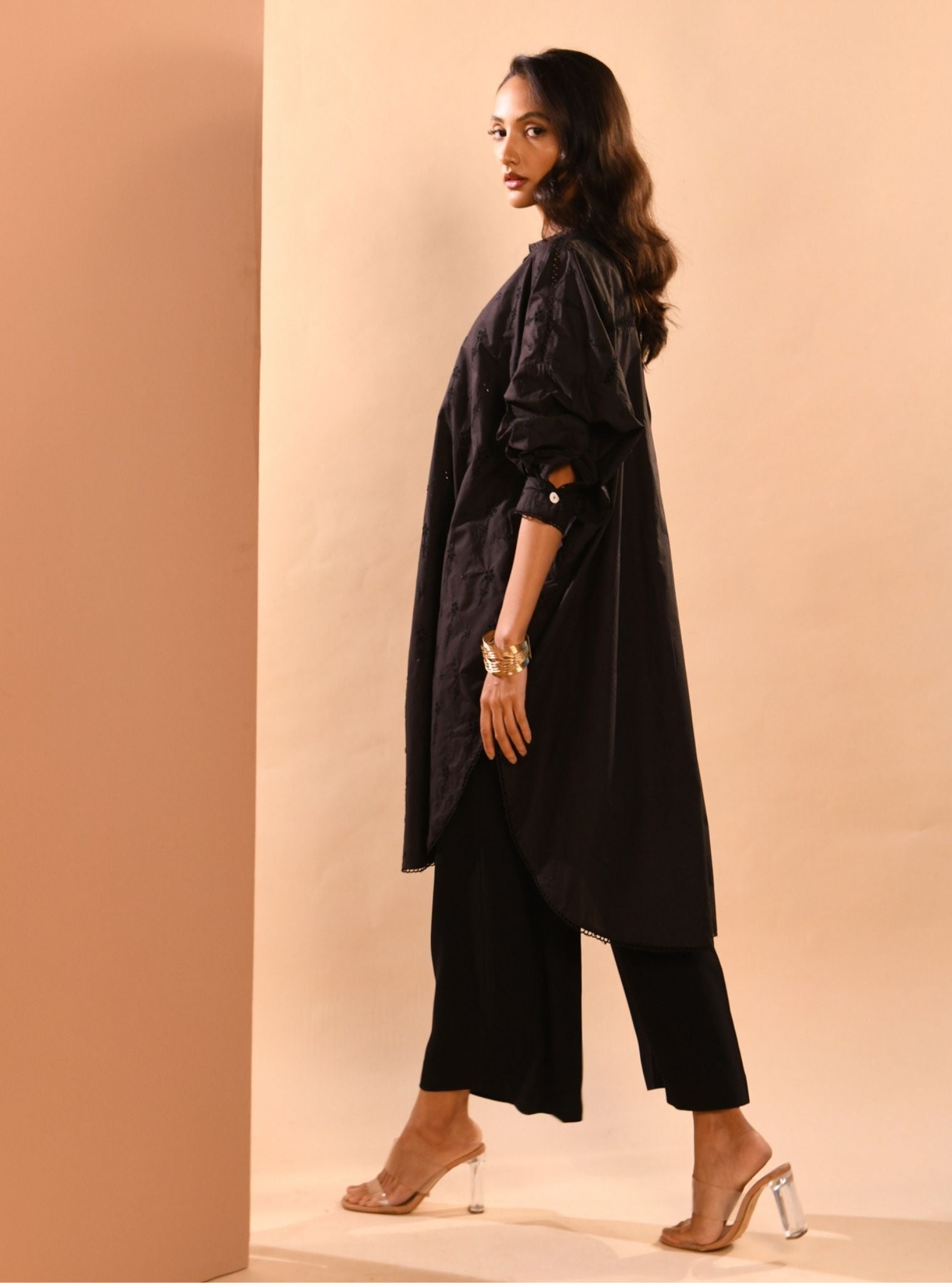 Oriana Cotton Black Co-ord Set