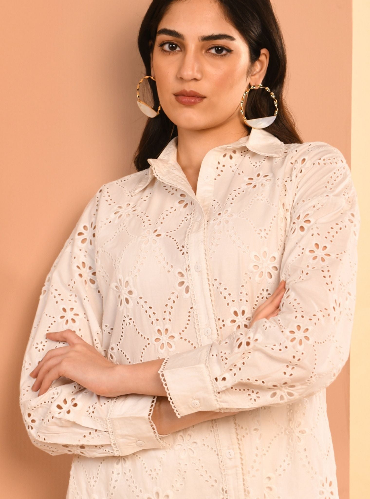 Trix Cotton White Co-ord Set