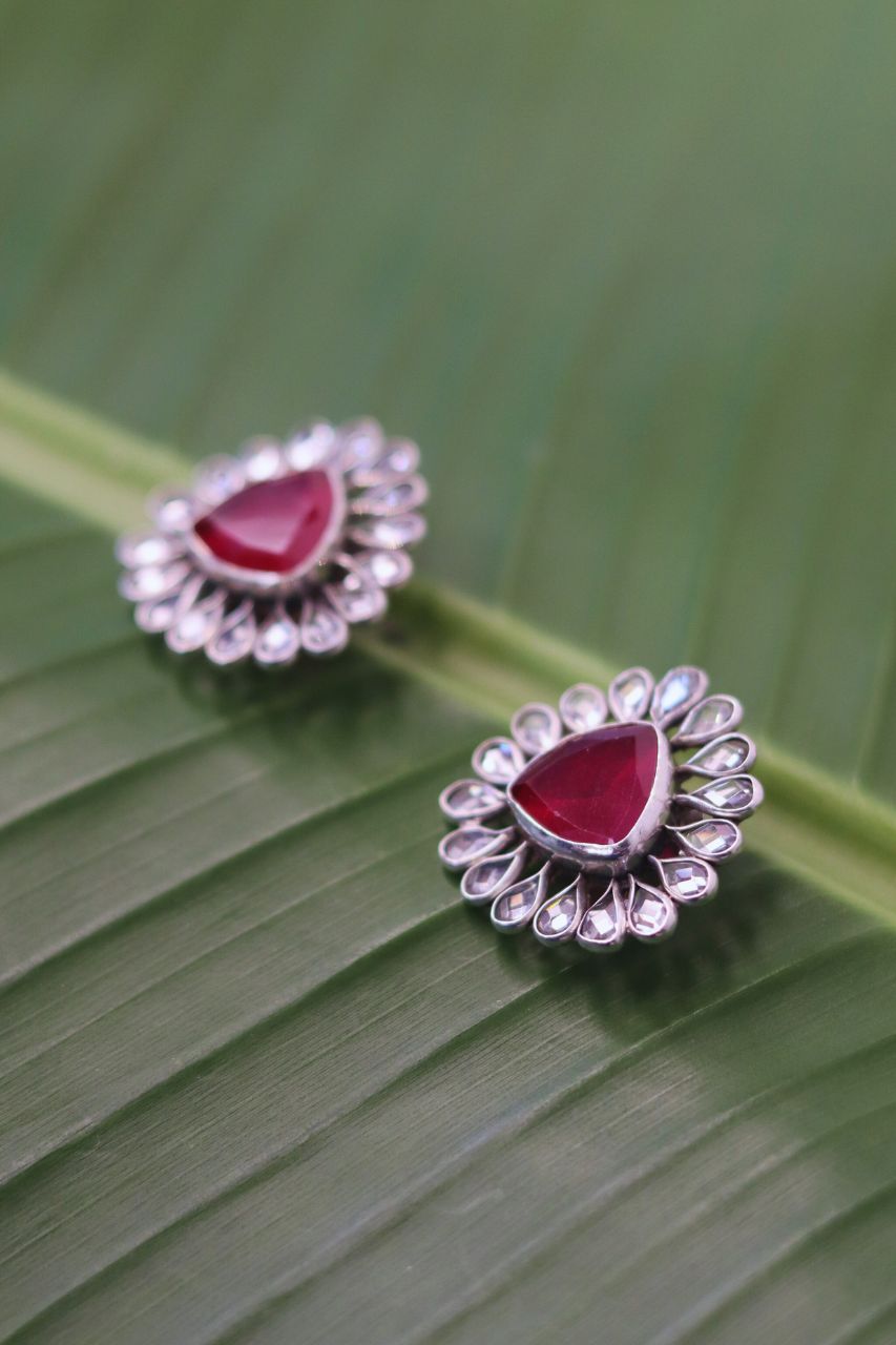 Pink Yadavi Studs