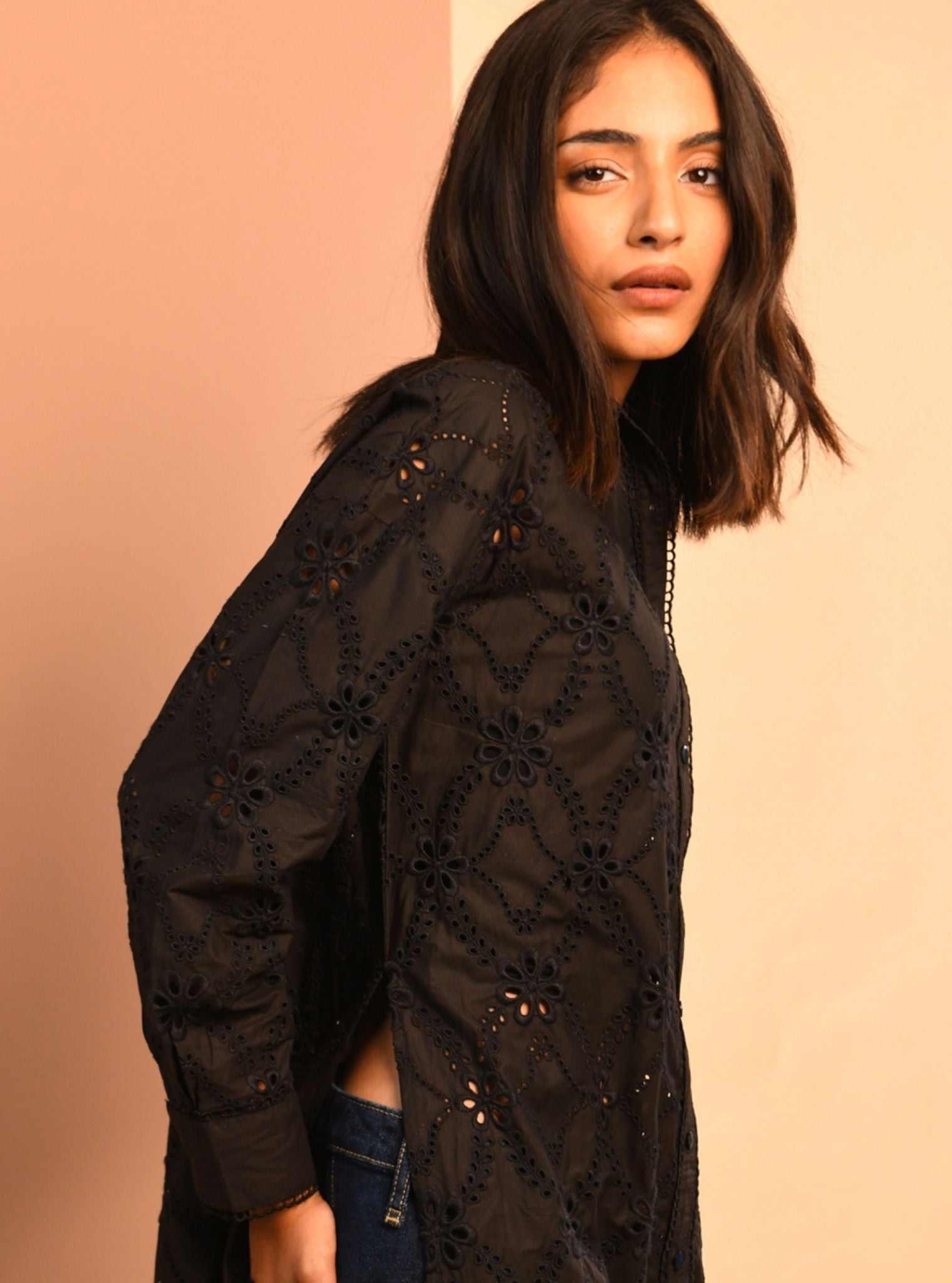 Trix Cotton Black Co-ord Set