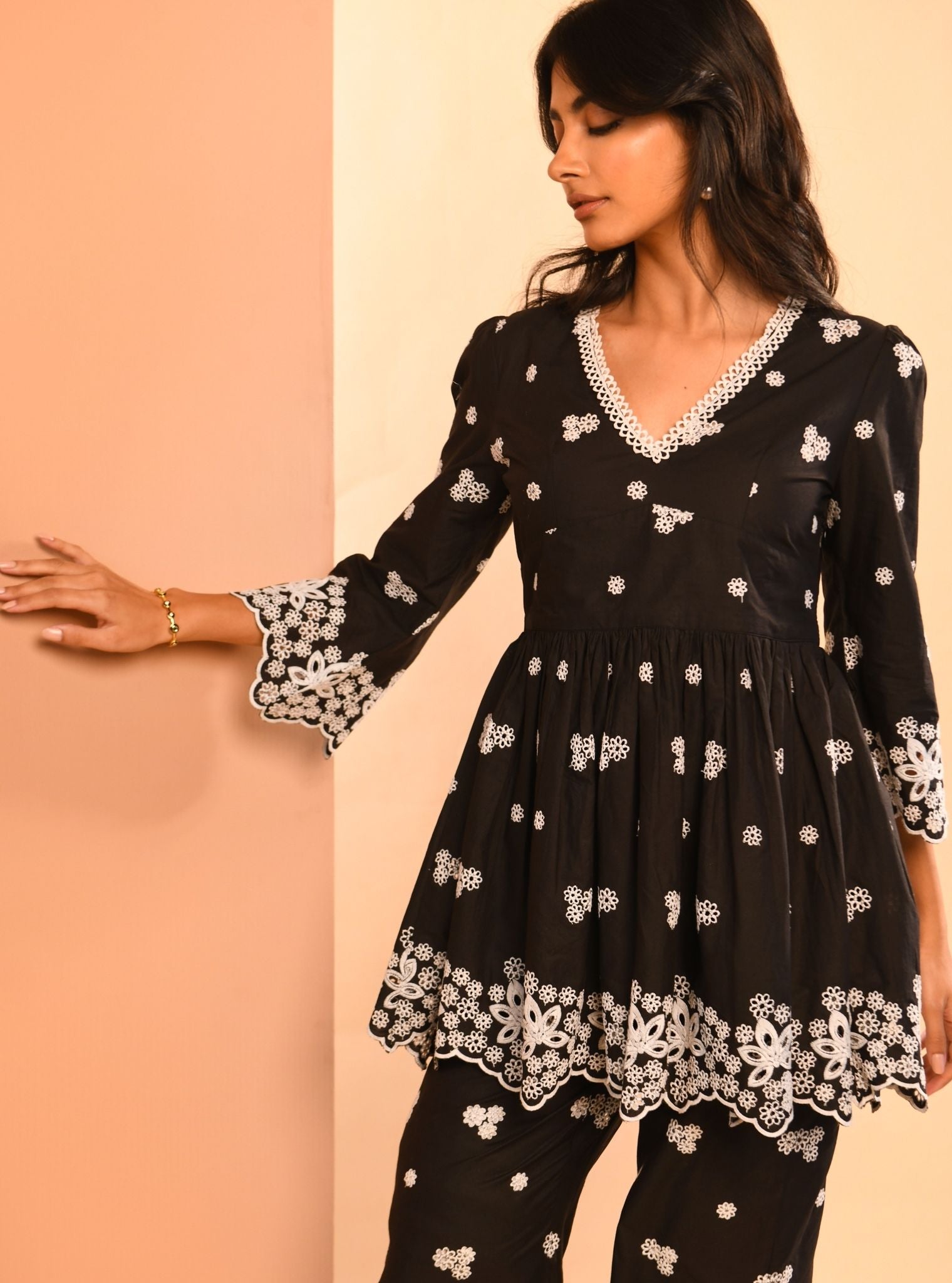 Ayn Cotton Black Co-ord Set