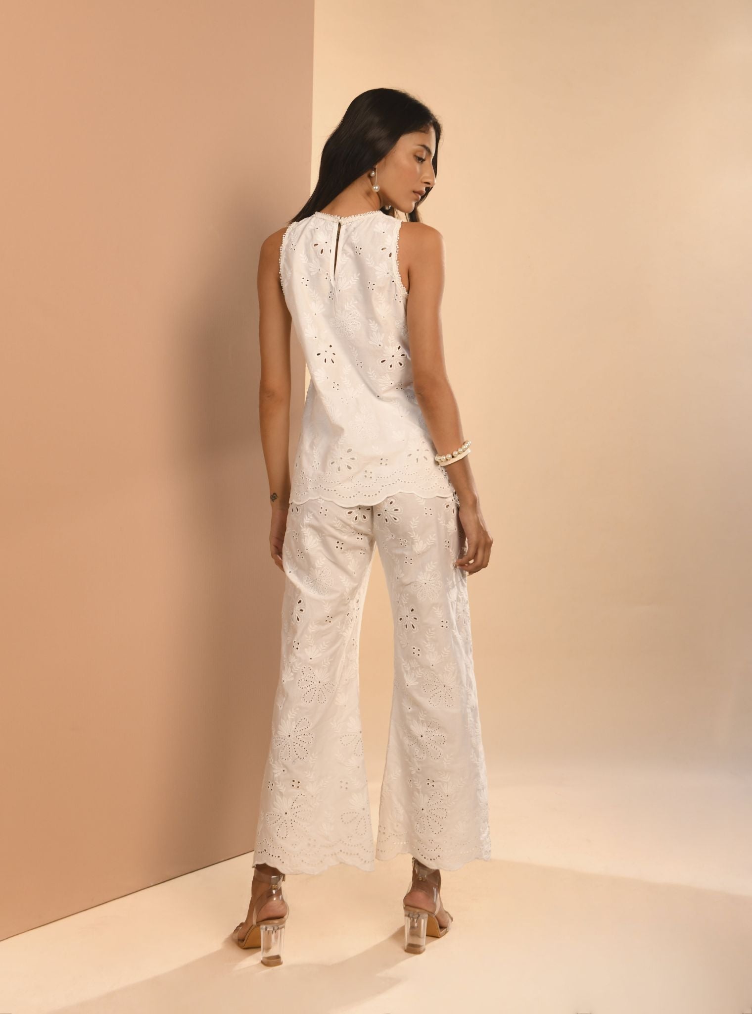 Neve Cotton White Co-ord Set