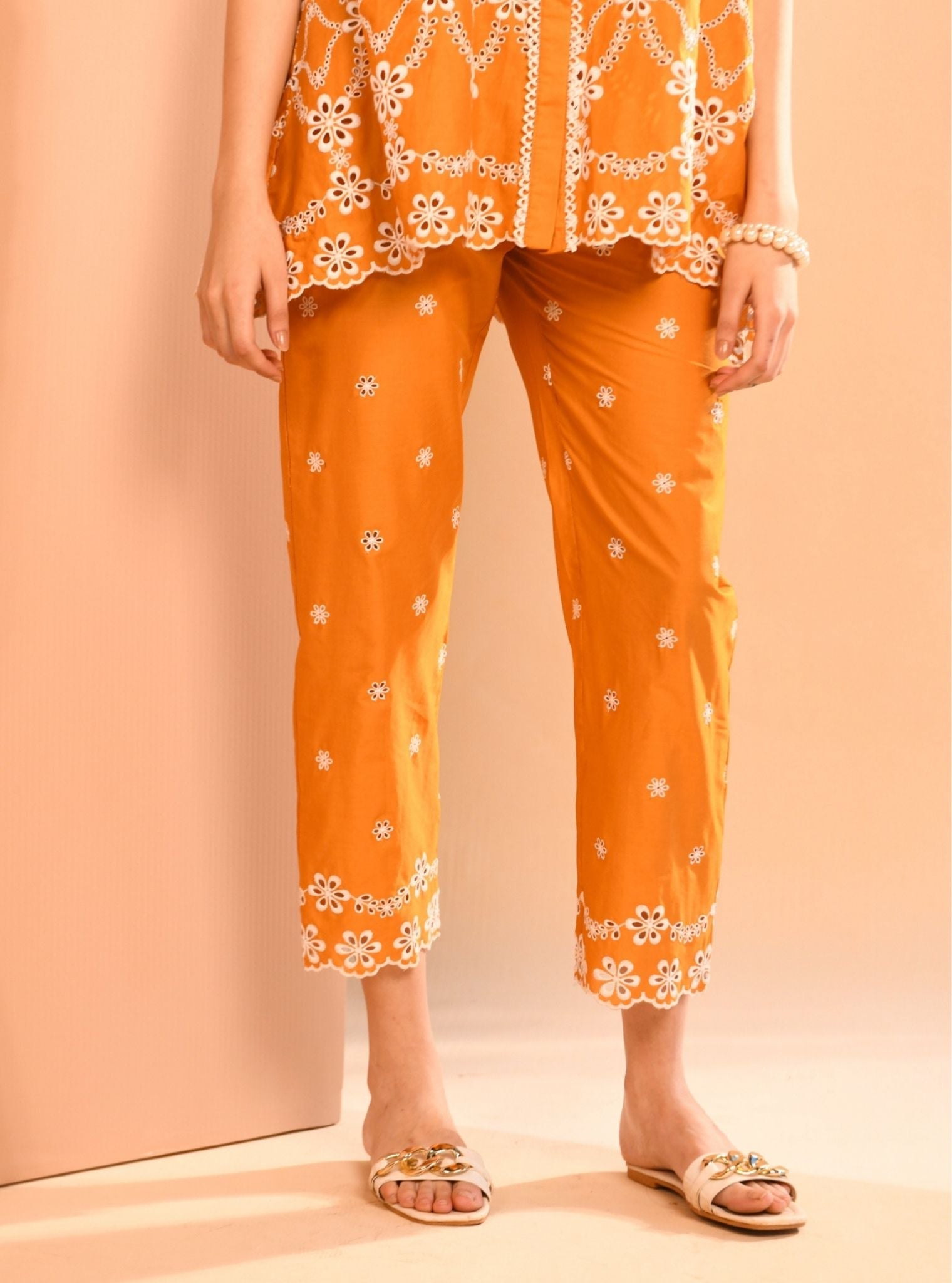 Prue Cotton Orange Co-ord Set