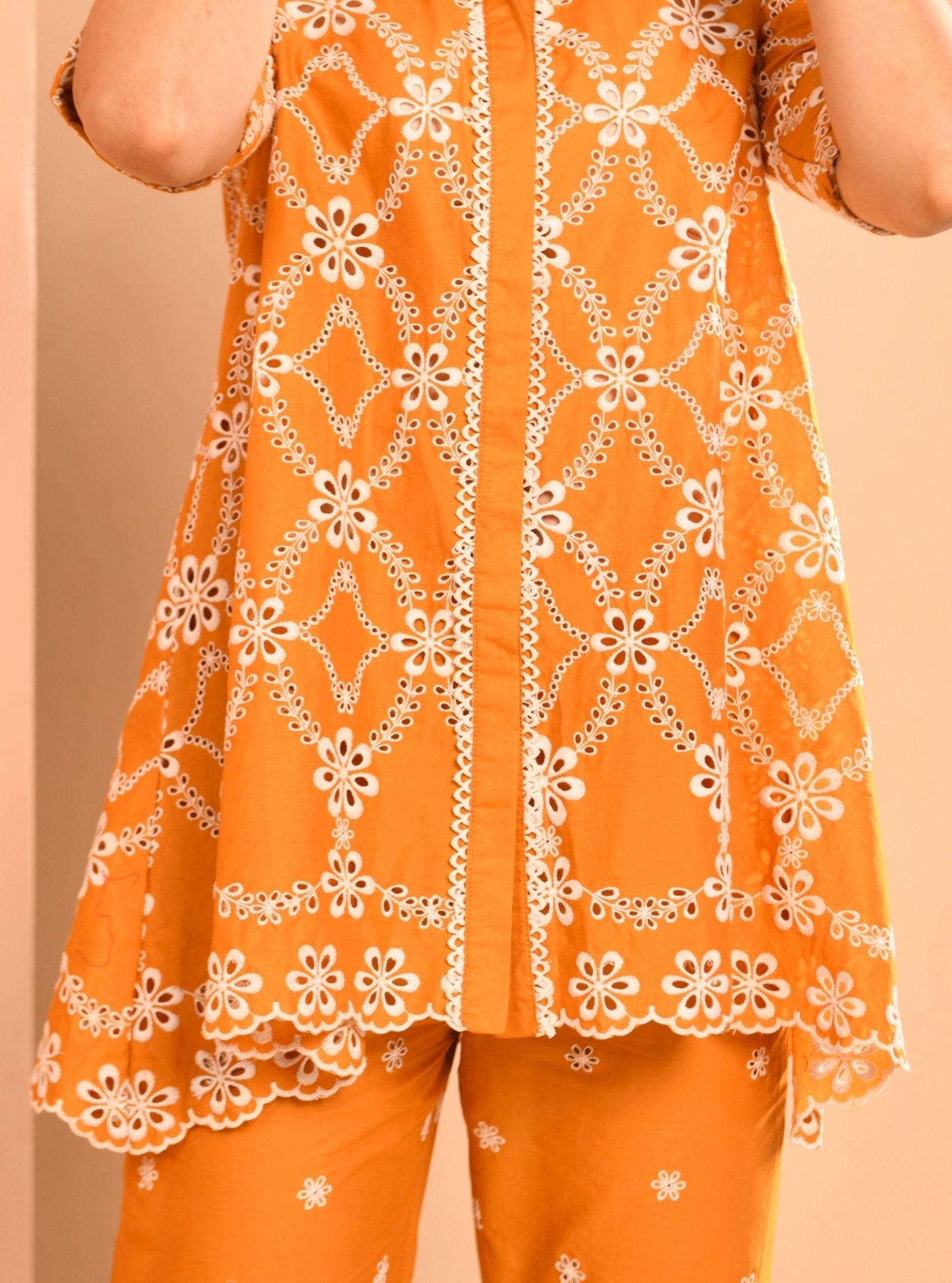 Prue Cotton Orange Co-ord Set