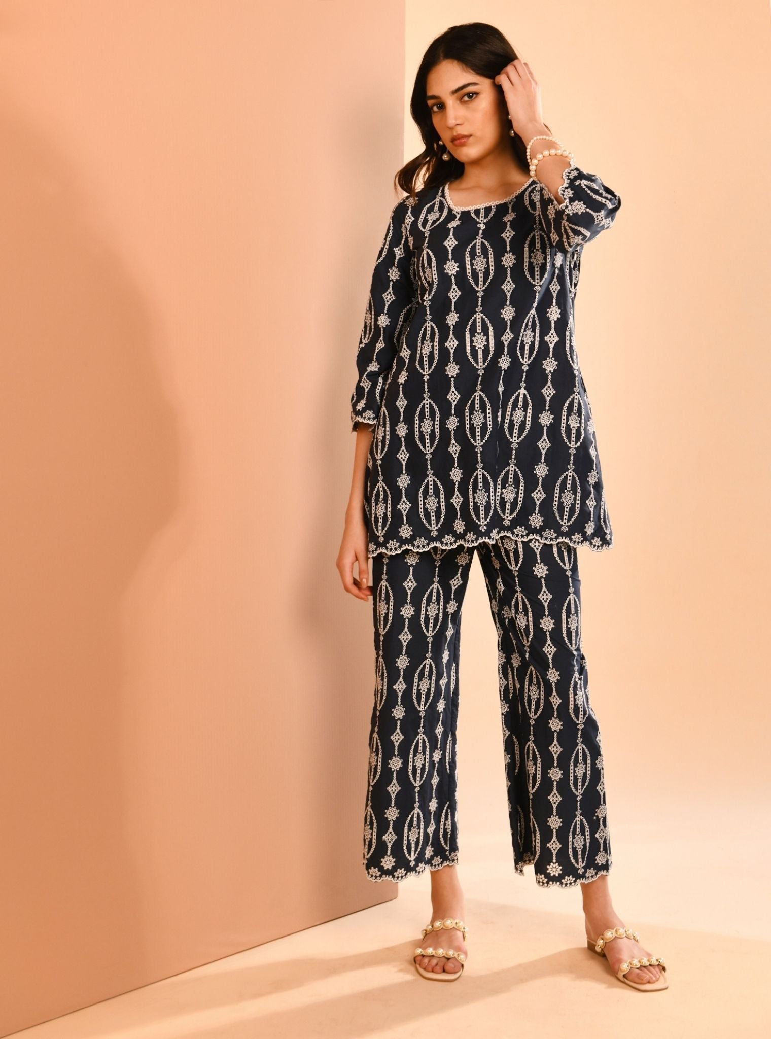 Reeve Cotton Navy Co-ord Set