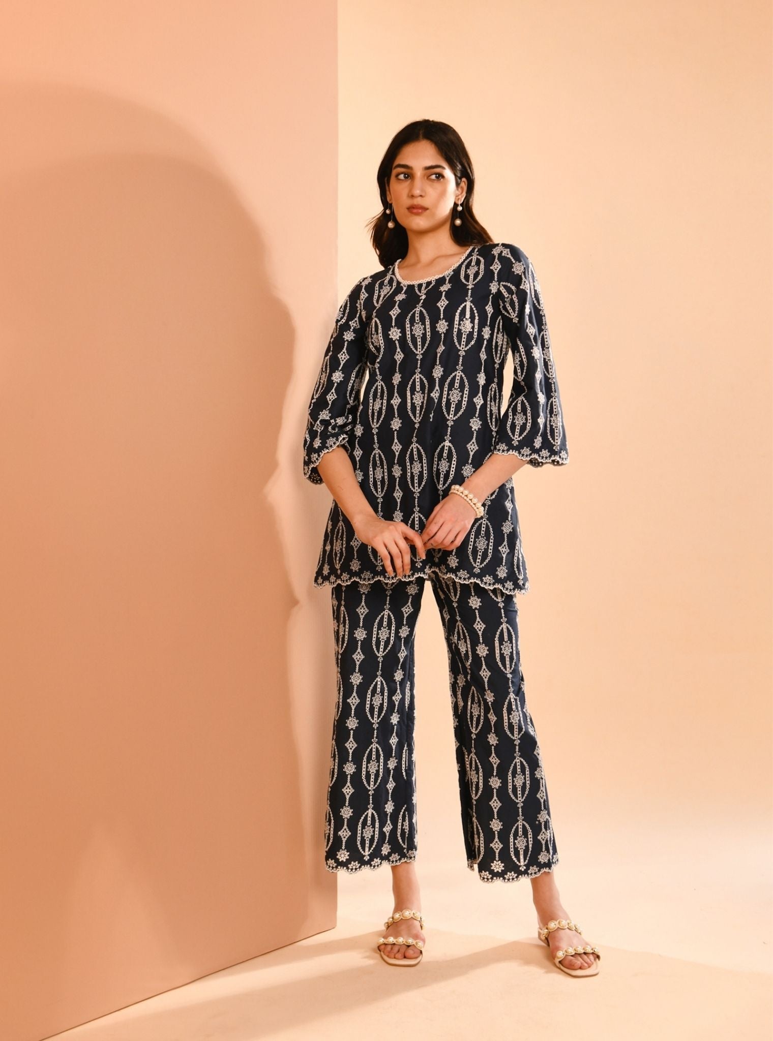 Reeve Cotton Navy Co-ord Set