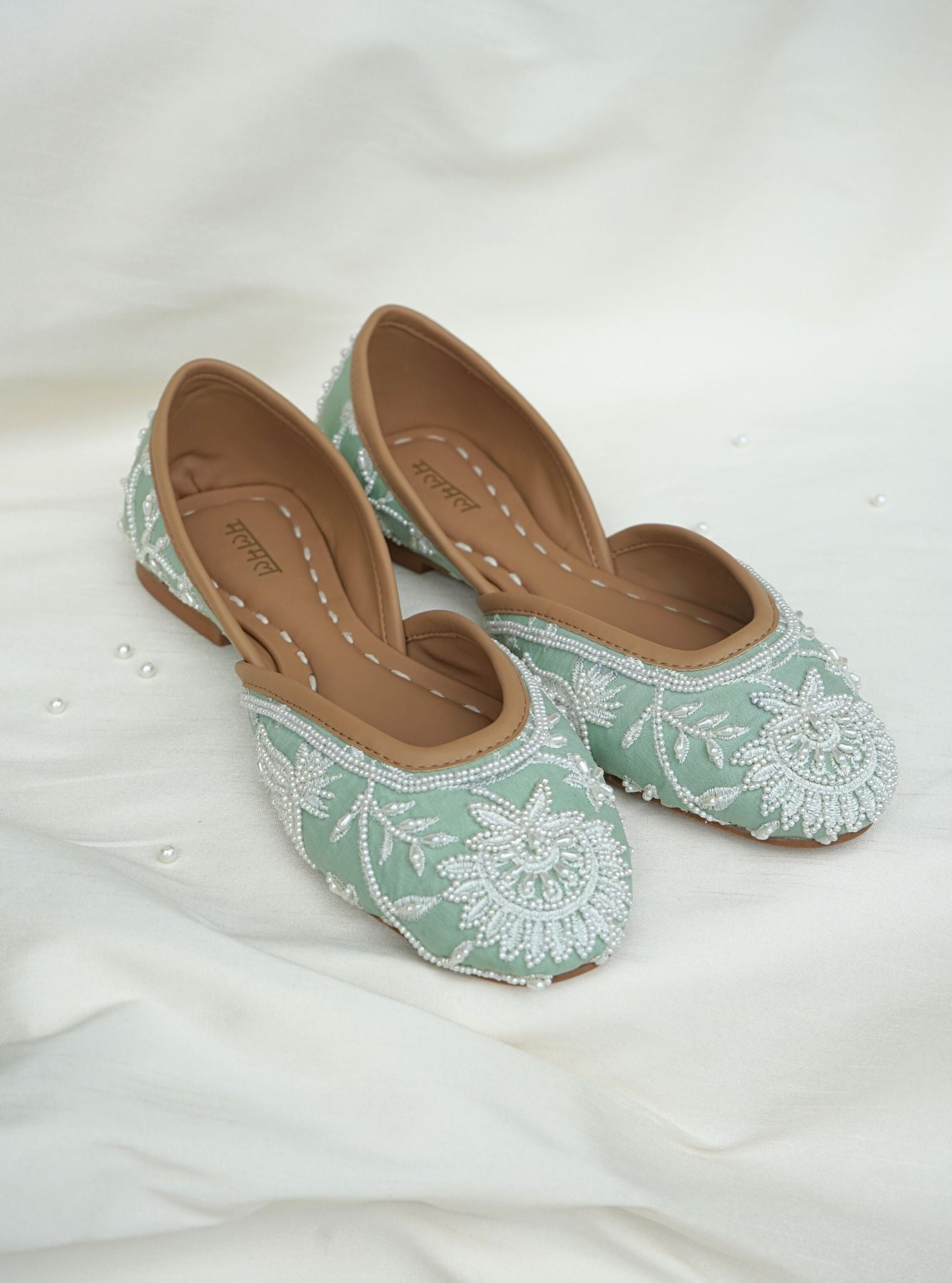 Mulmul Mira Light green Vegan Jutti