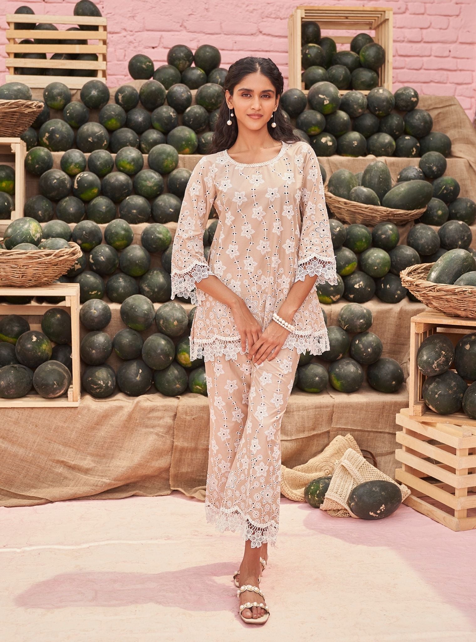 Mia Cotton Beige Co-ord Set