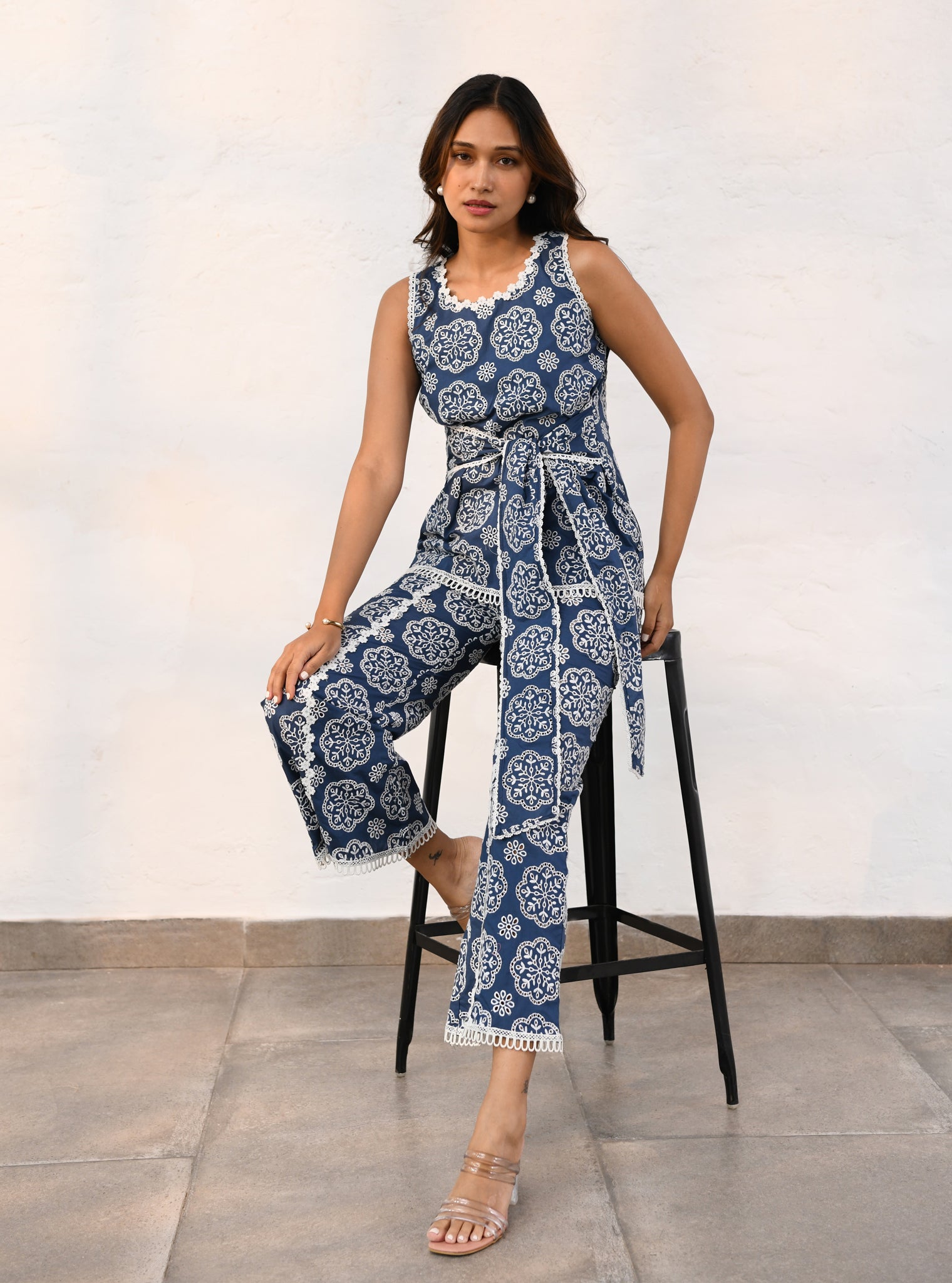 Brighton Cotton Navy Co-ord Set