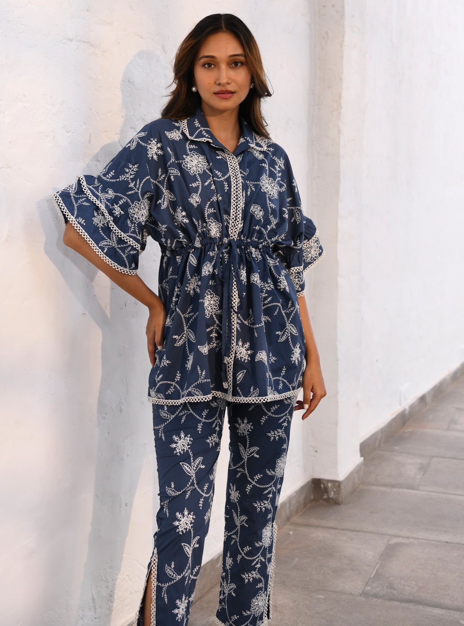 Ely Cotton Navy Co-ord Set