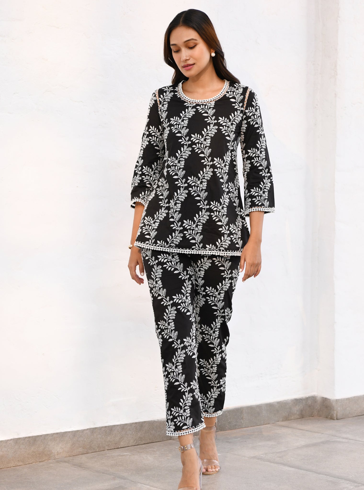 Milton Cotton Black Co-ord Set