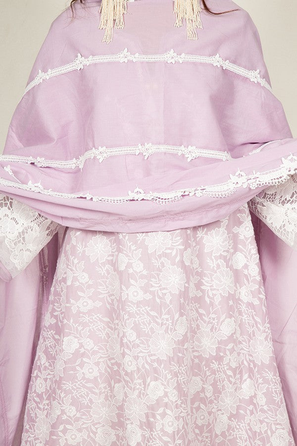 Scallop Insert Chunni (lilac)