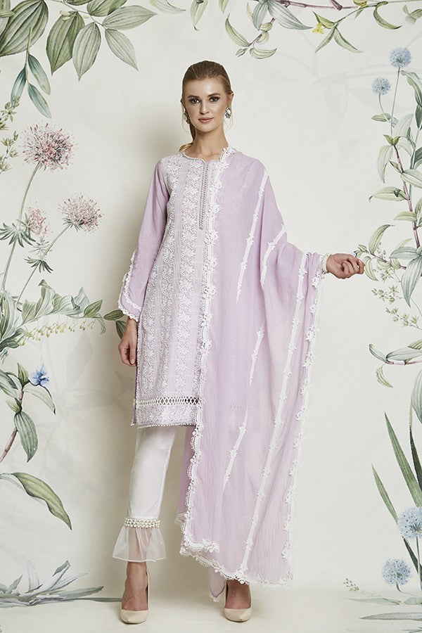 Scallop Insert Chunni (lilac)