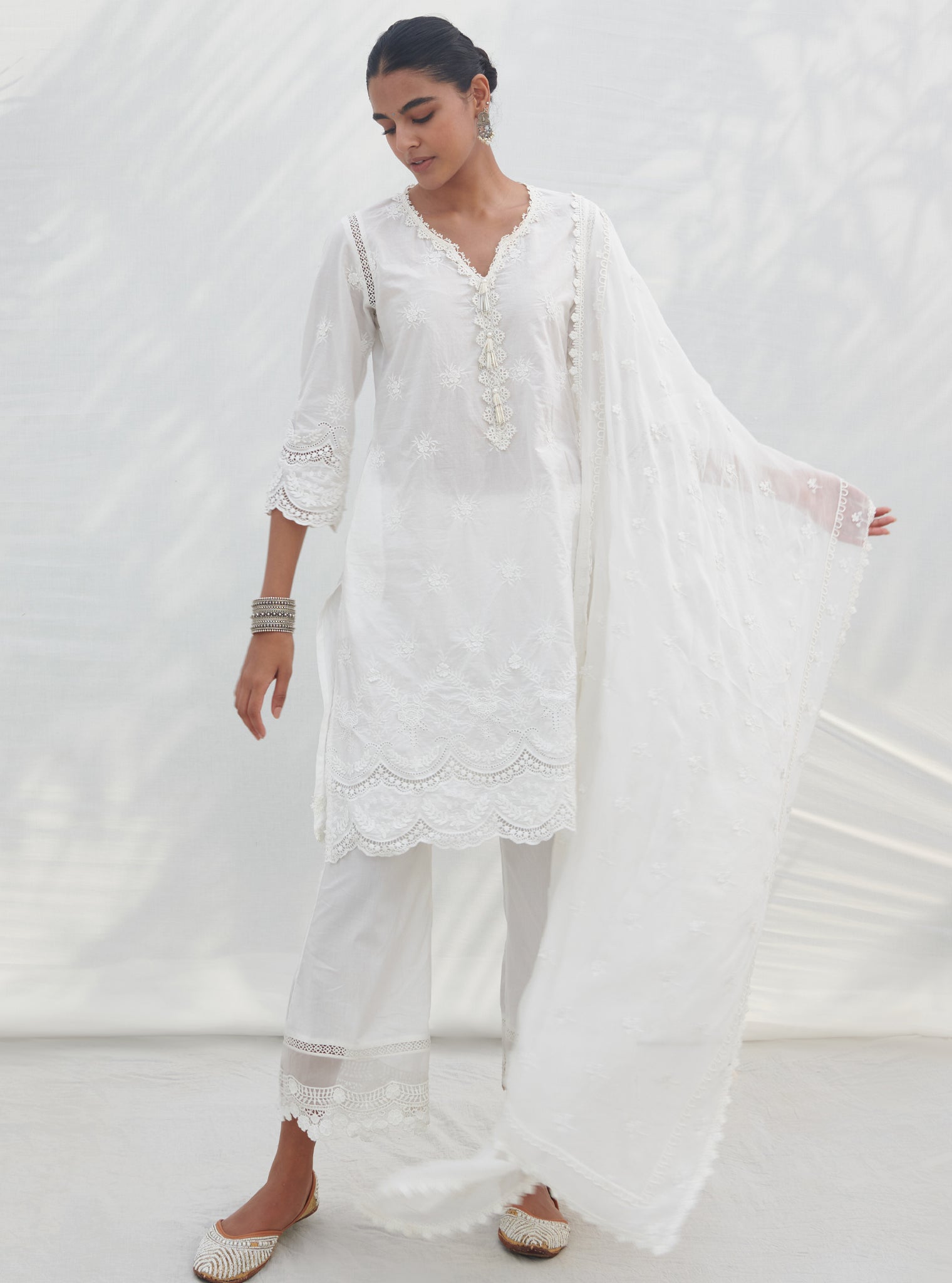 Mulmul Cotton Acoi White kurta