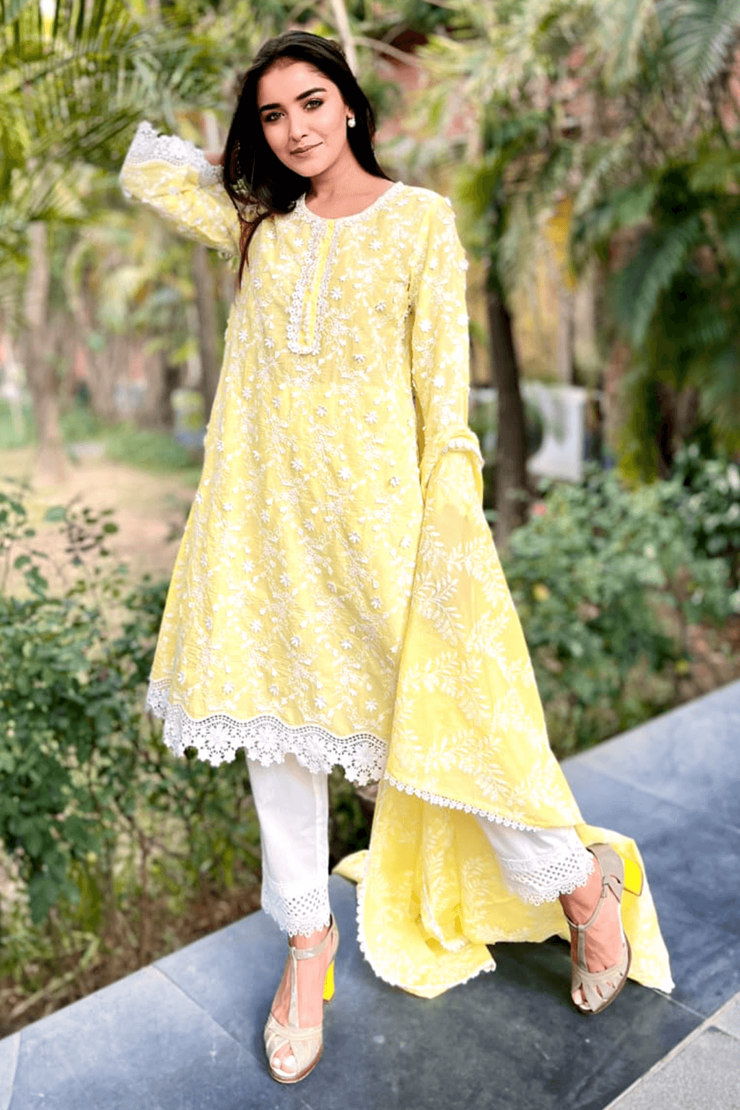 Mulmul Cotton Baybreeze Yellow Kurta