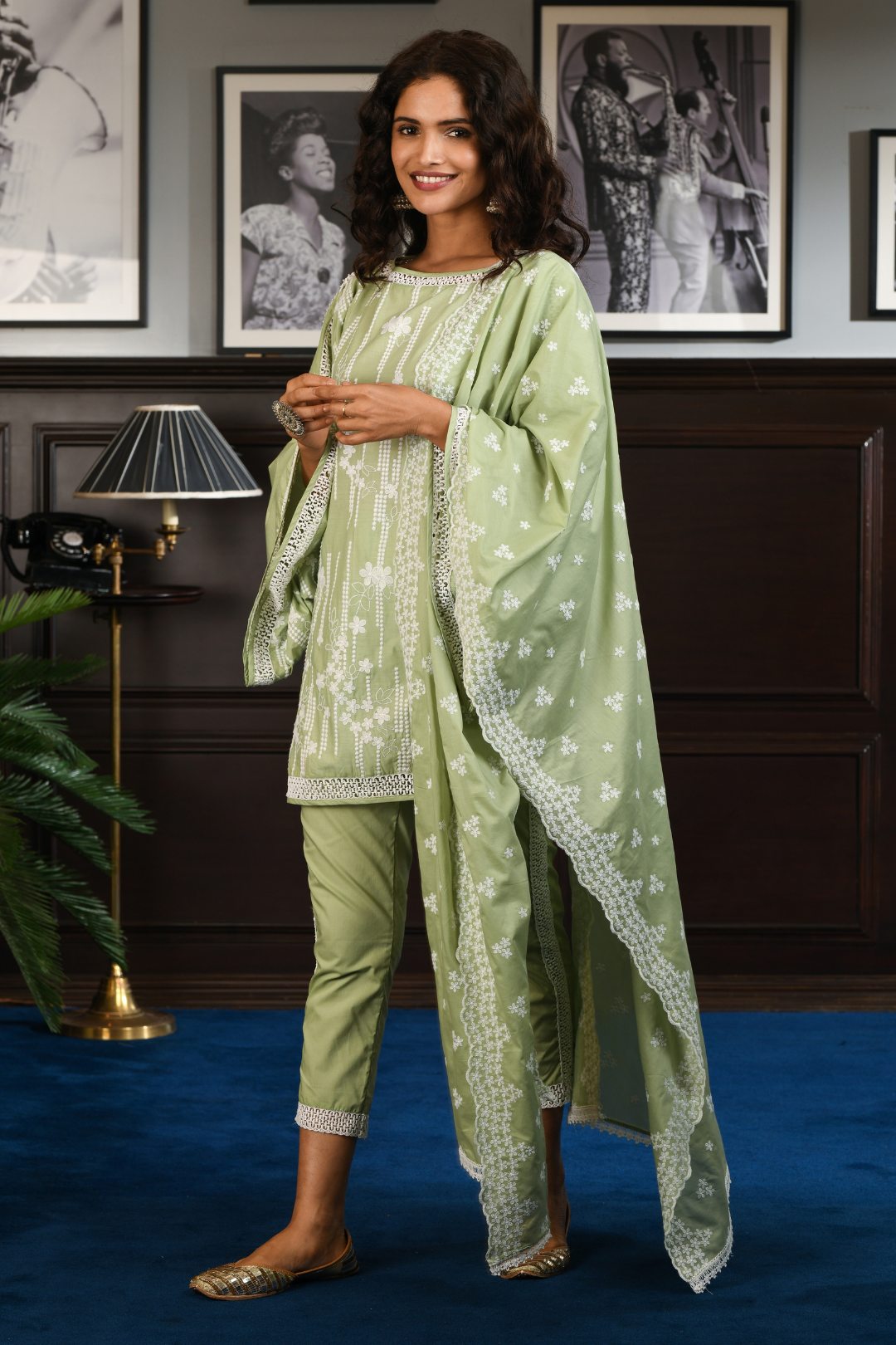 MULMUL COTTON JOYCE KURTA WITH JOYCE PANT