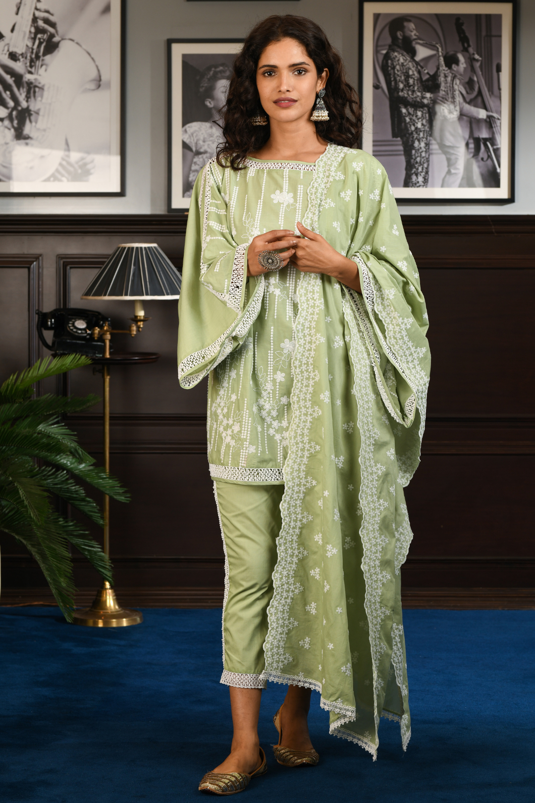 MULMUL COTTON JOYCE KURTA WITH JOYCE PANT