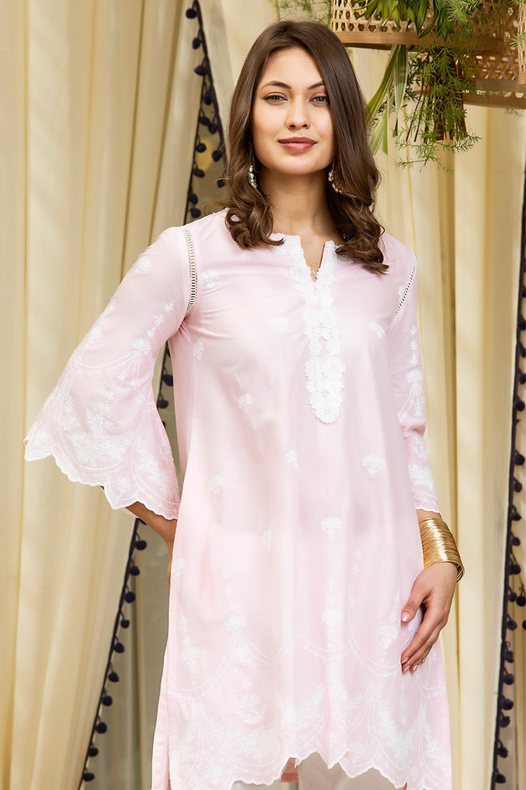 Mulmul Cotton Julia Kurta With Patiala