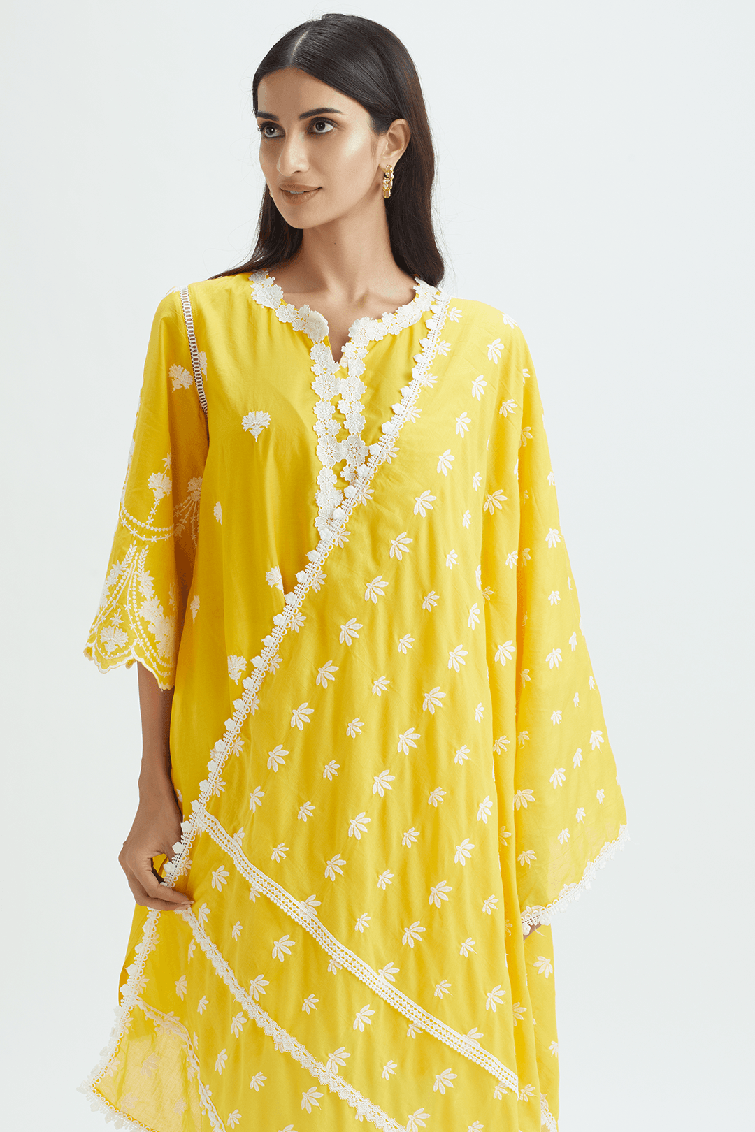 Mulmul Cotton JULIA KURTA With UMBRELLA FRILL PANT