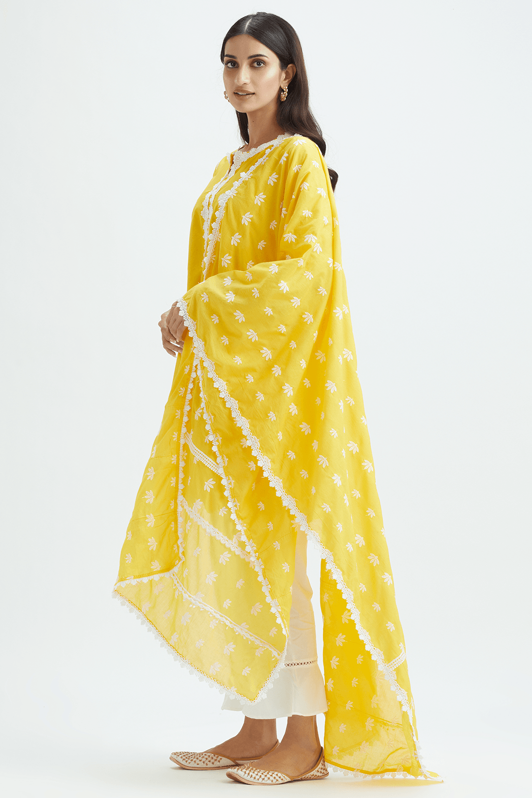 Mulmul Cotton JULIA KURTA With UMBRELLA FRILL PANT