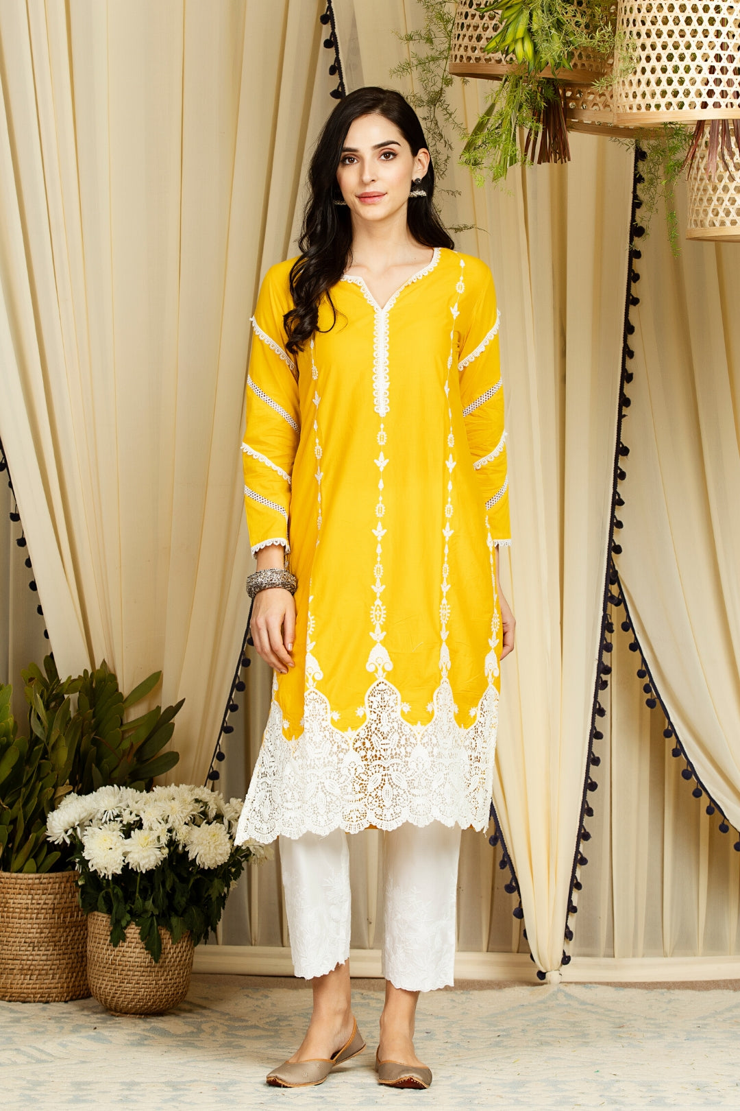 Mulmul Cotton Marcella Kurta