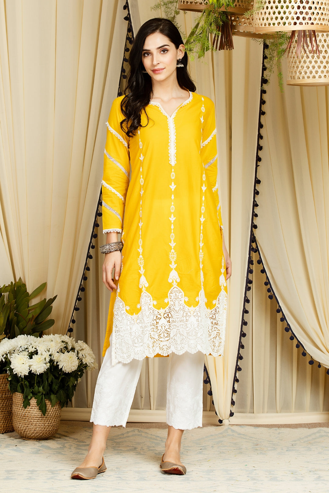 Mulmul Cotton Marcella Kurta