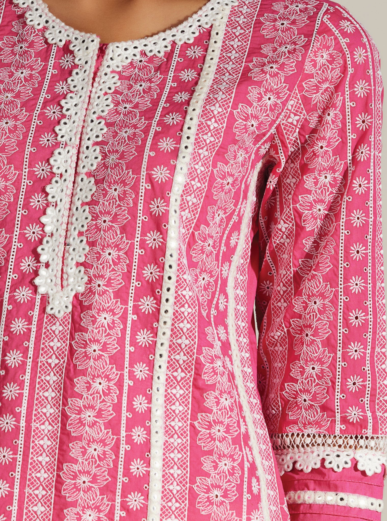 Mulmul Cotton Patricia Pink Kurta