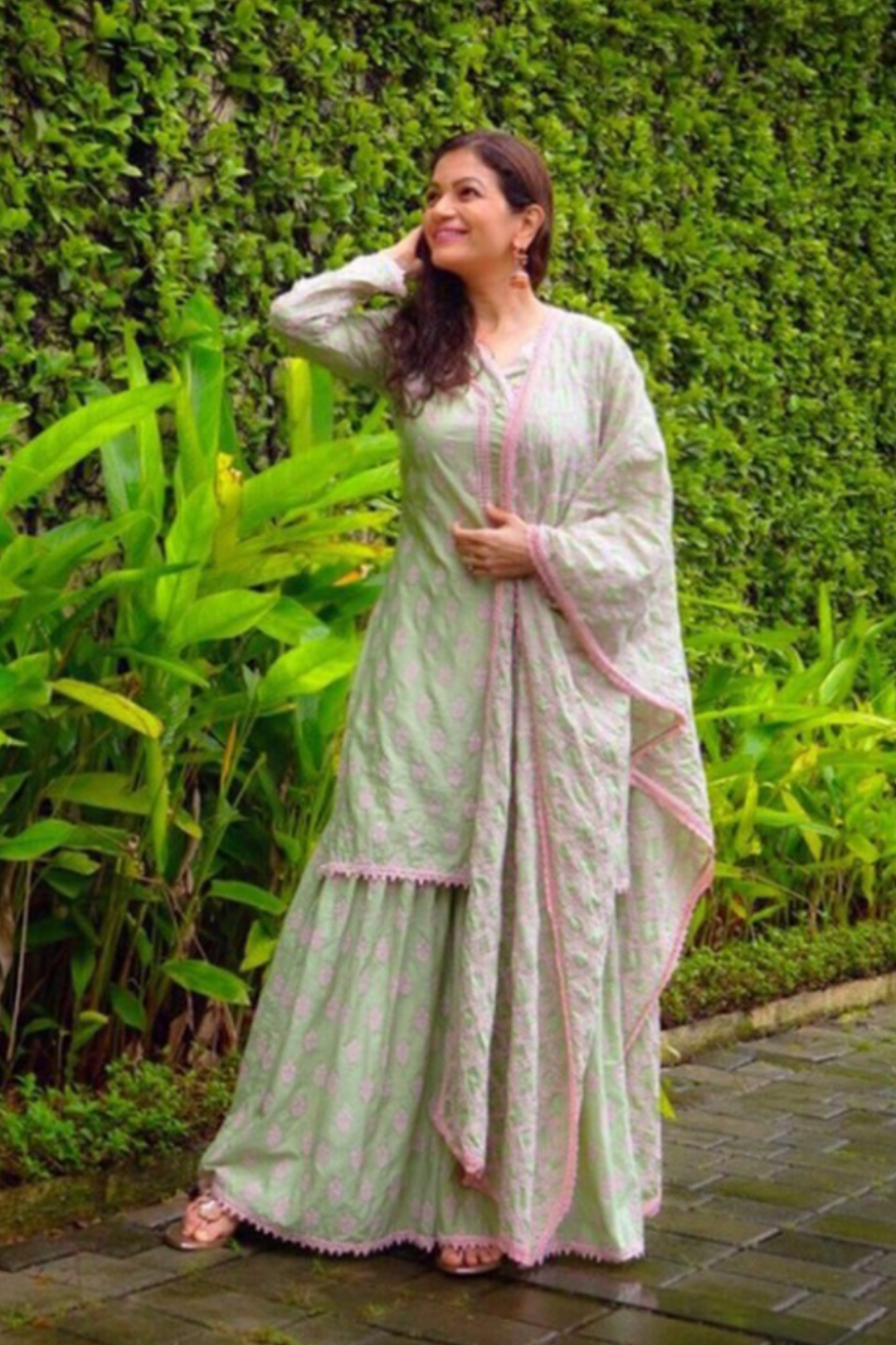 Mulmul Cotton Savina Kurta  With Savina Garara