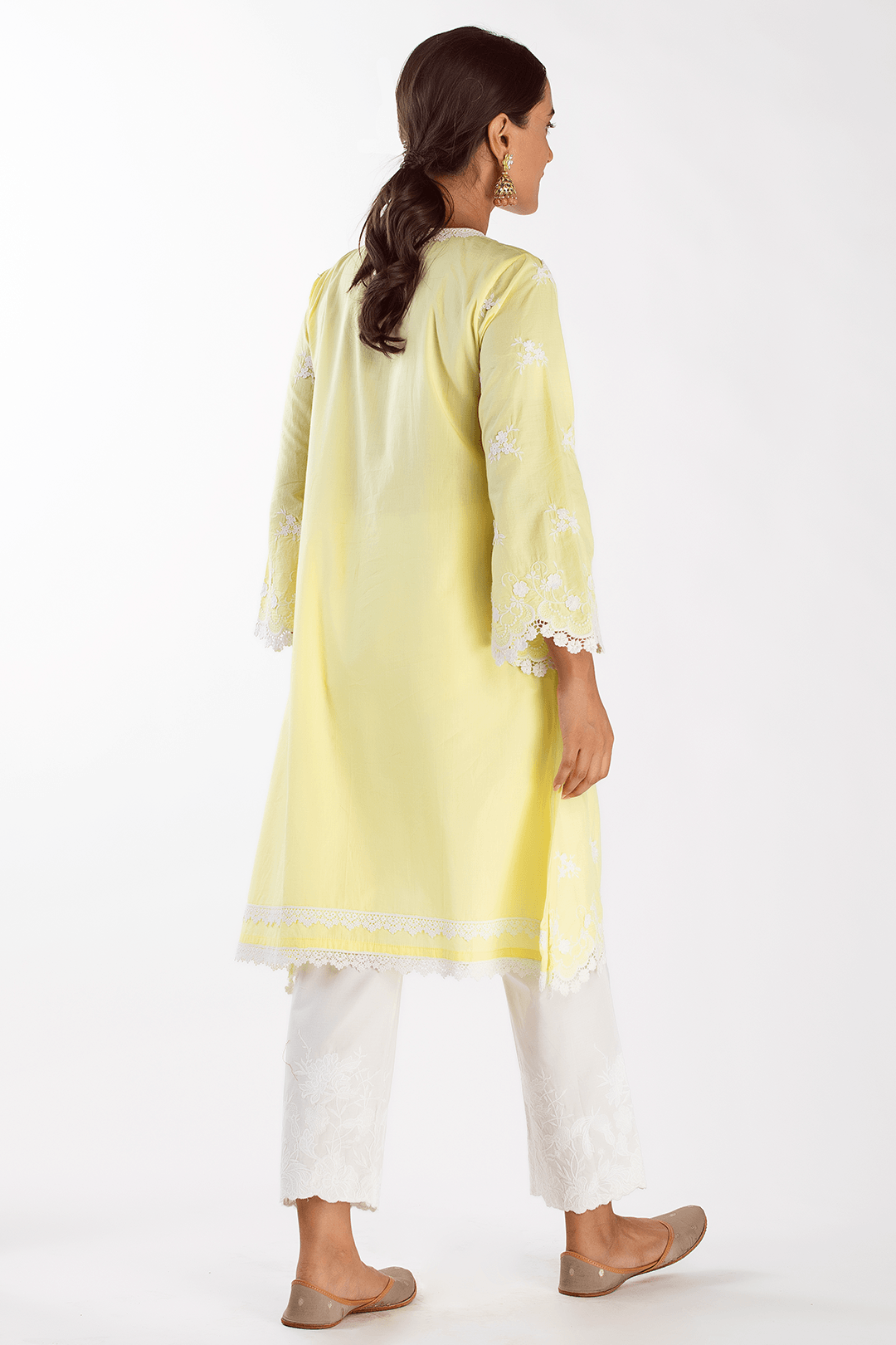 Mulmul Cotton Stella Yellow Kurta