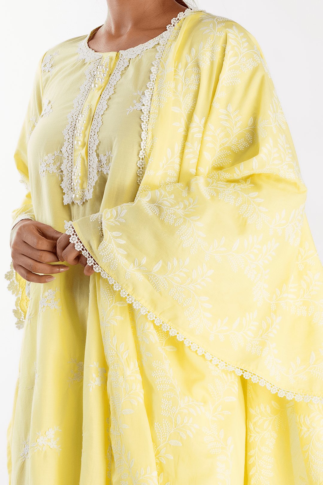 Mulmul Cotton Stella Yellow Kurta