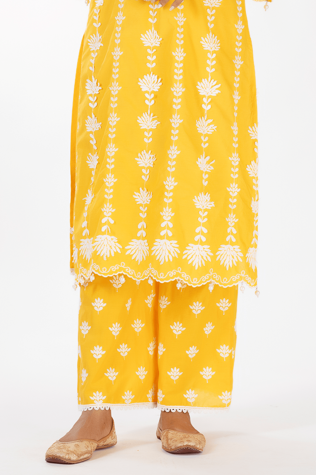 Mulmul Cotton Zaira Mango Kurta With Zaira Mango Palazzo