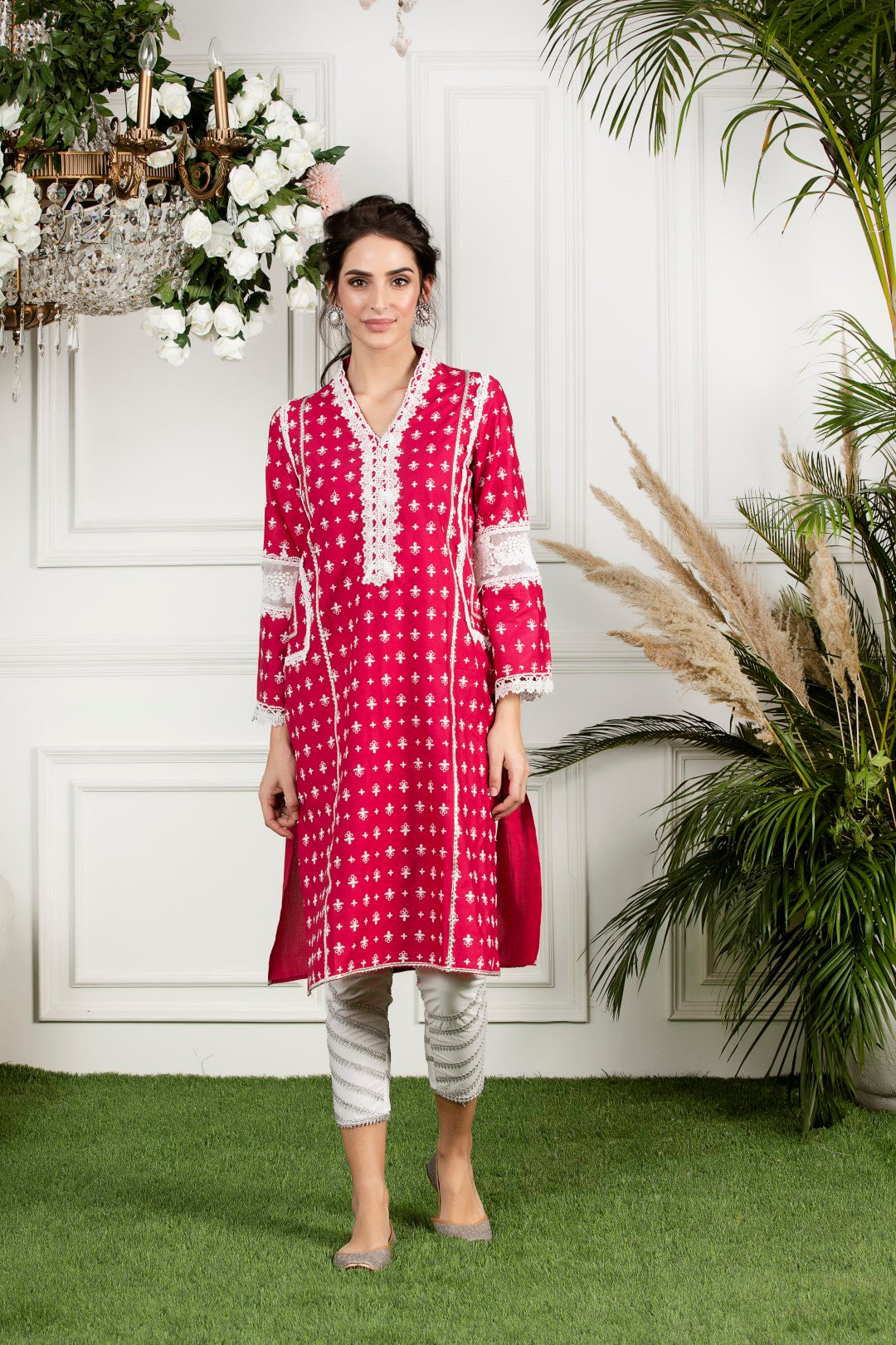 Mulmul Cotton WinterBerry Kurta