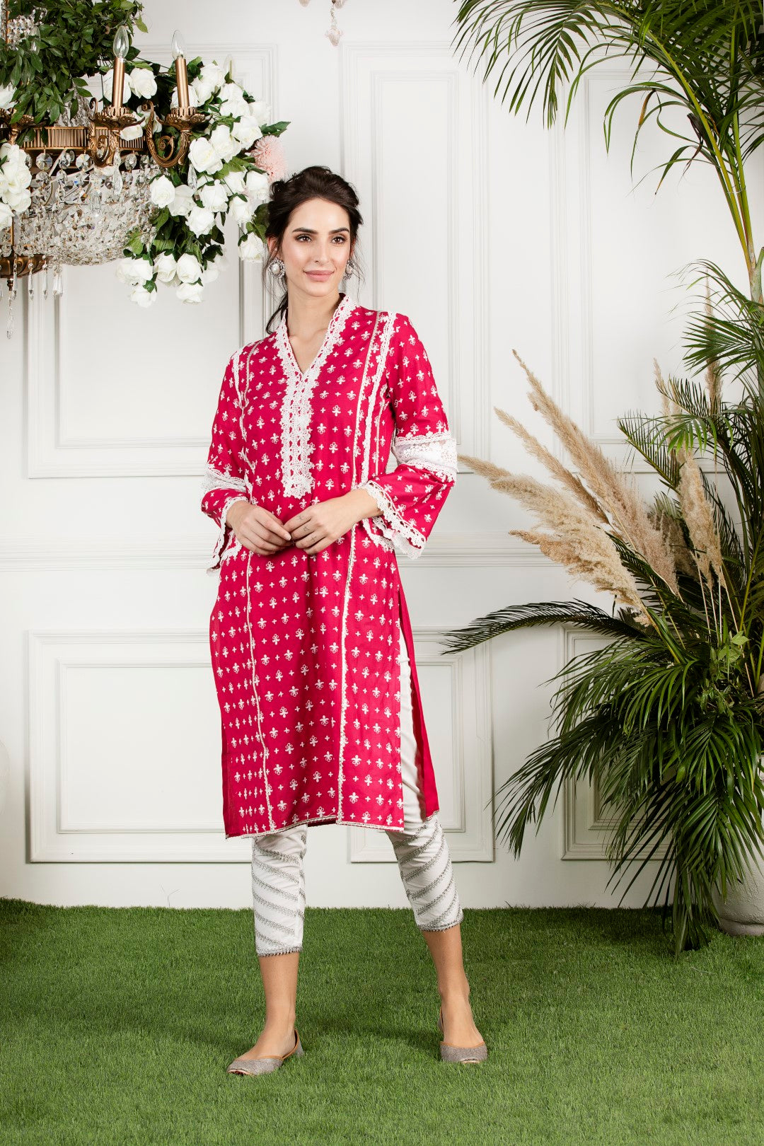 Mulmul Cotton WinterBerry Kurta