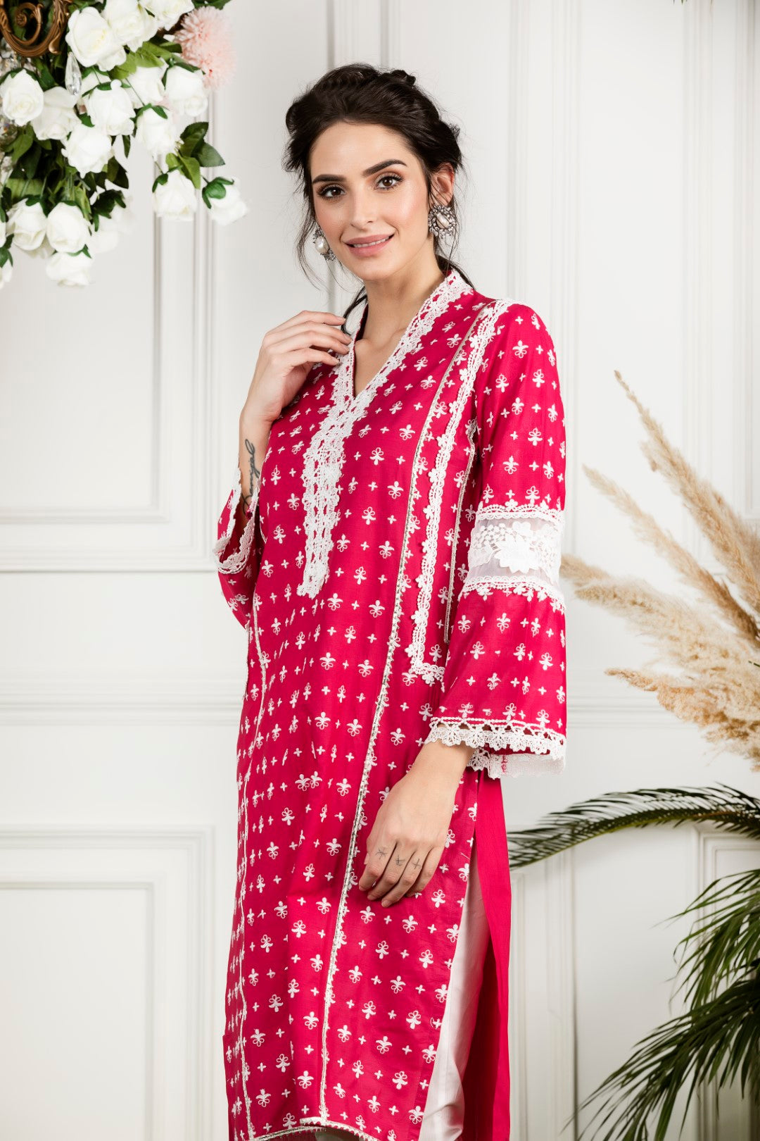 Mulmul Cotton WinterBerry Kurta