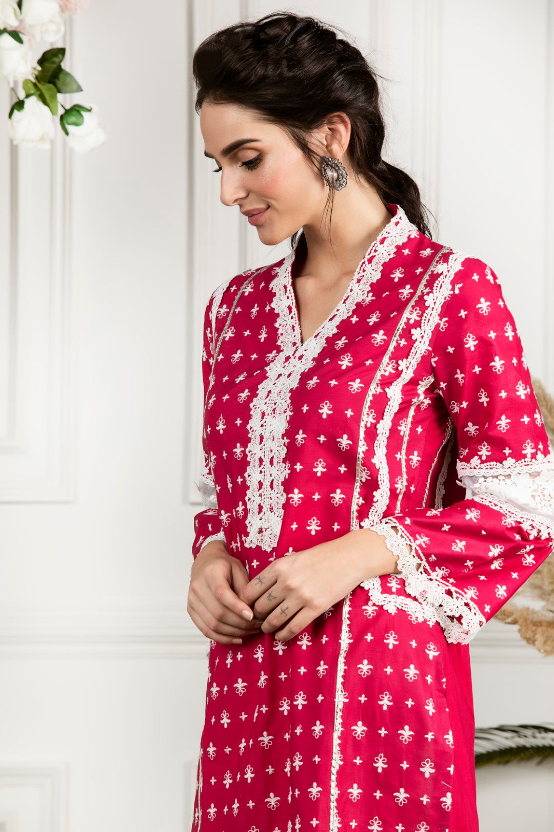 Mulmul Cotton WinterBerry Kurta